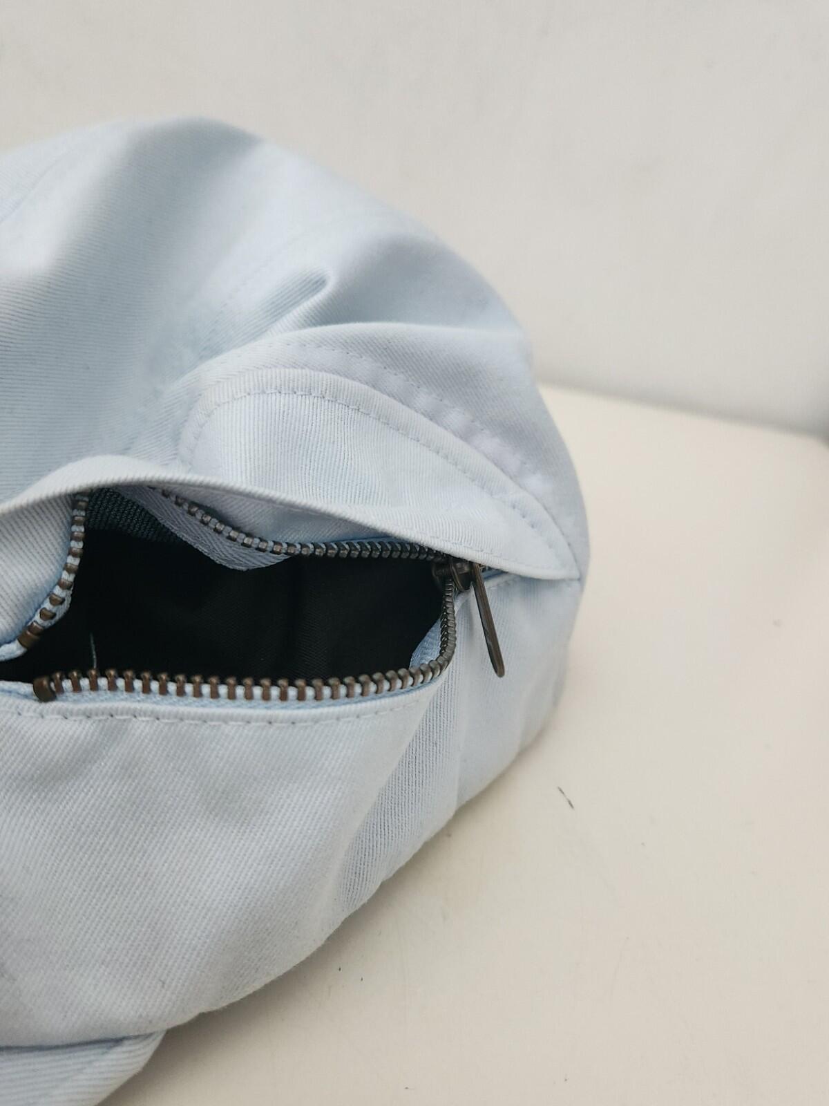 SS15 Supreme Side Zip Twill Camp Cap Hellblau Hut Vintage 2015 Lederriemen