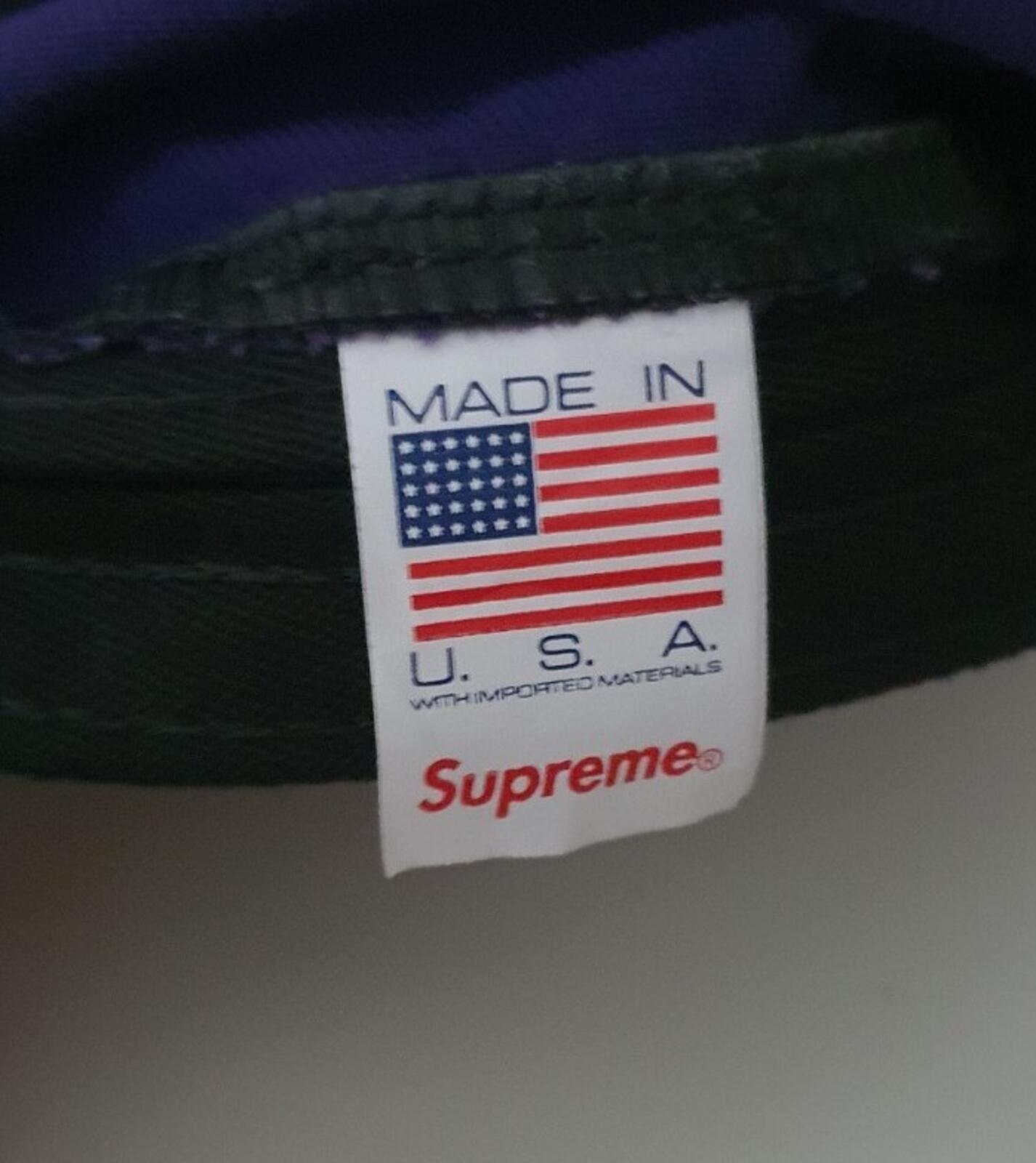 FW21 Supreme Washed Chino Twill Camp Cap Purple