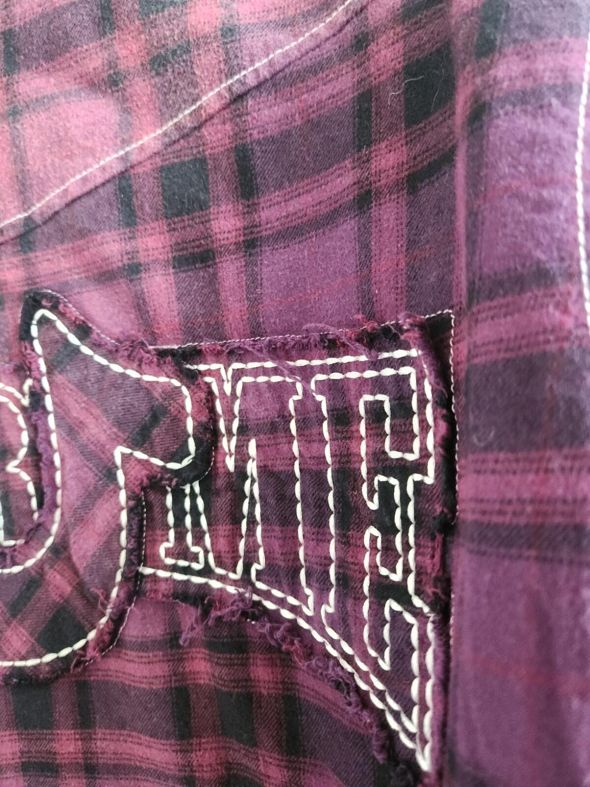 FW25 Supreme x True Religion Quilted Lined Plaid Flannel Shirt Purple Size M