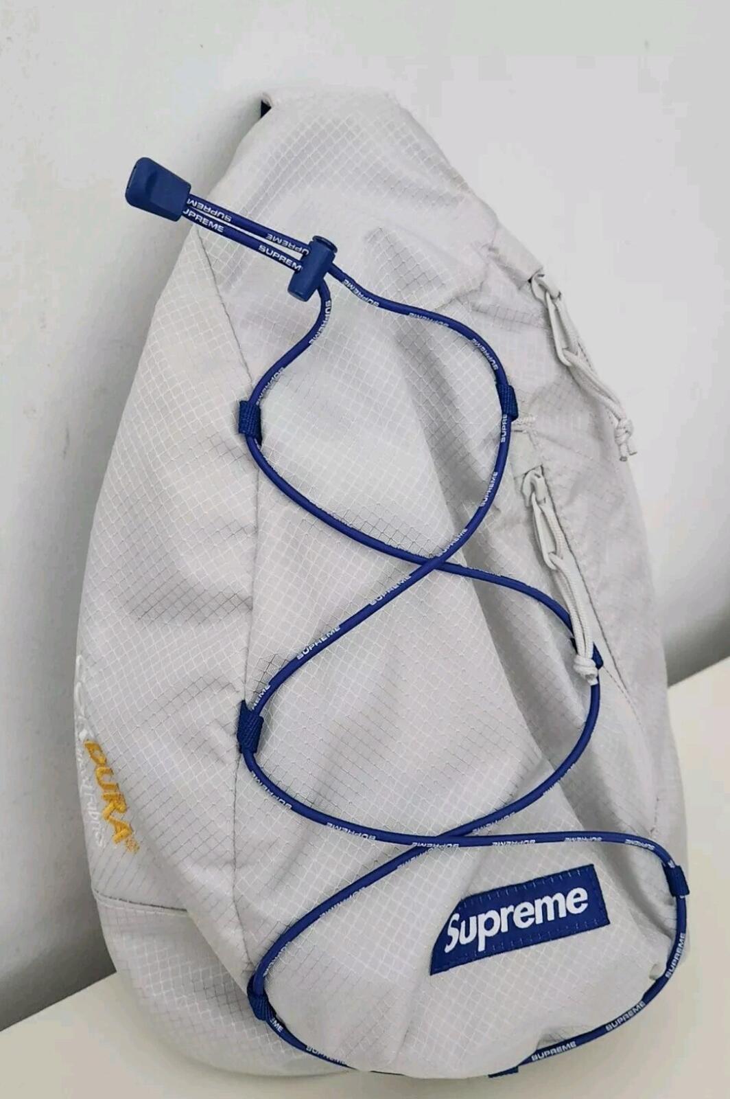 SS22 Supreme Sling Bag Silver Backpack Waist Shoulder Bag Water Resistant
