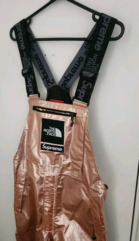 SS18 Supreme The North Face Metallic Mountain Bib Pants Salopettes Snow Pant TNF