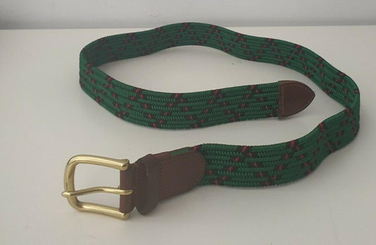 SS15 Supreme Webbed genuine leather viscose green belt size S/ M rubber webbing