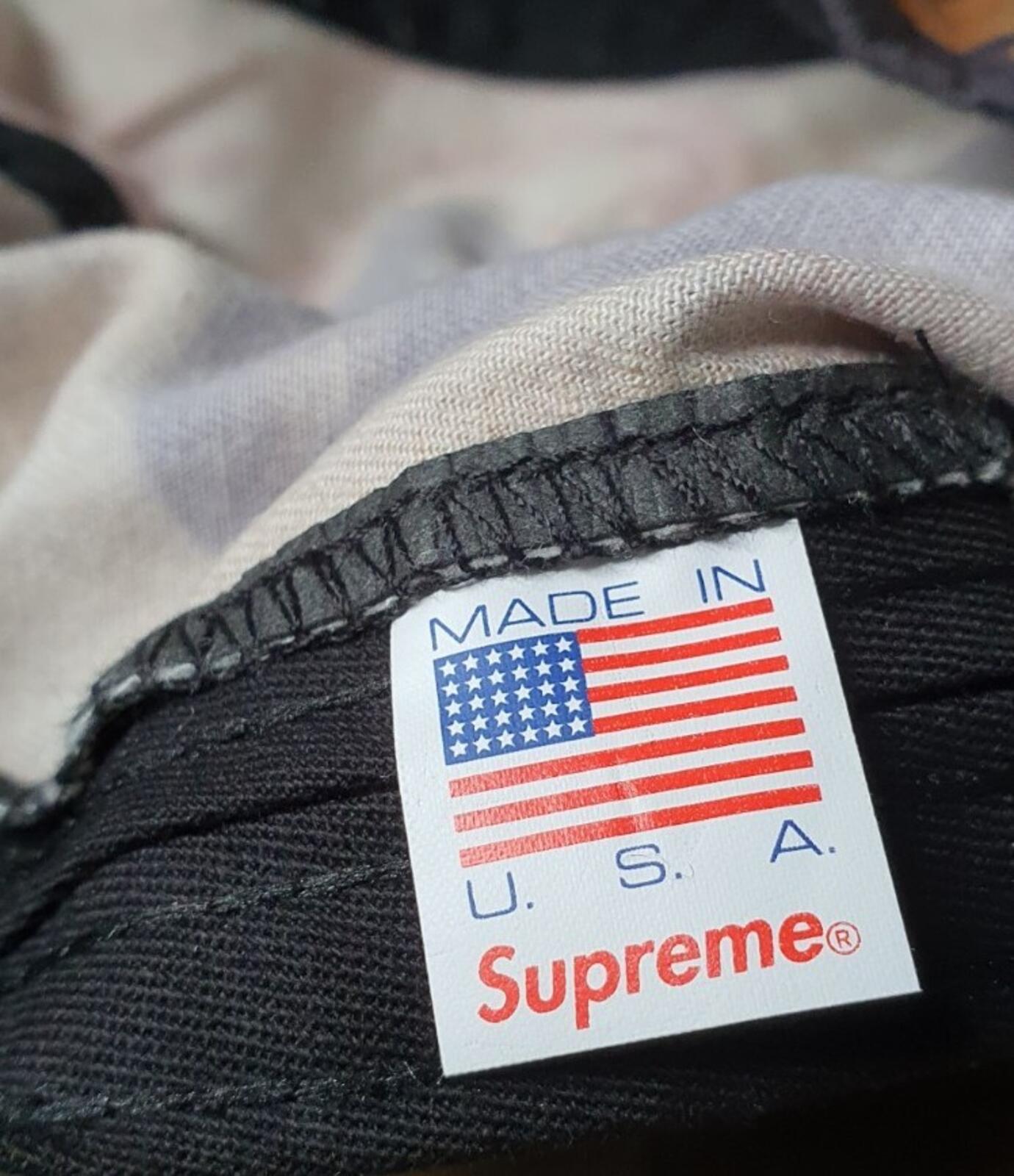FW17 Supreme Blood and Semen Camp Cap schwarze Hut-Box-Logo