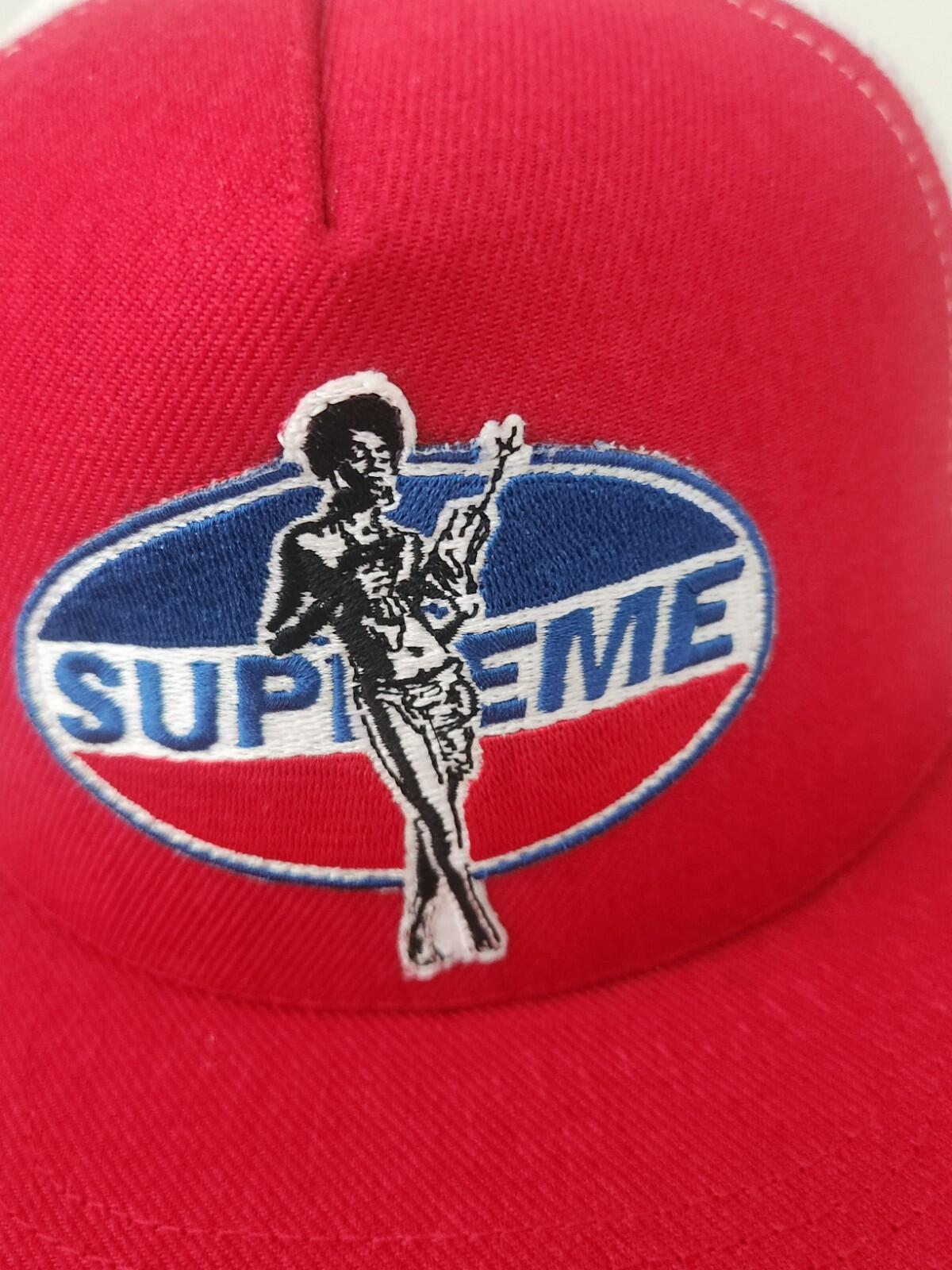 FW17 Supreme x Hysteric Glamour Mesh Back 5-Panel Cap Red