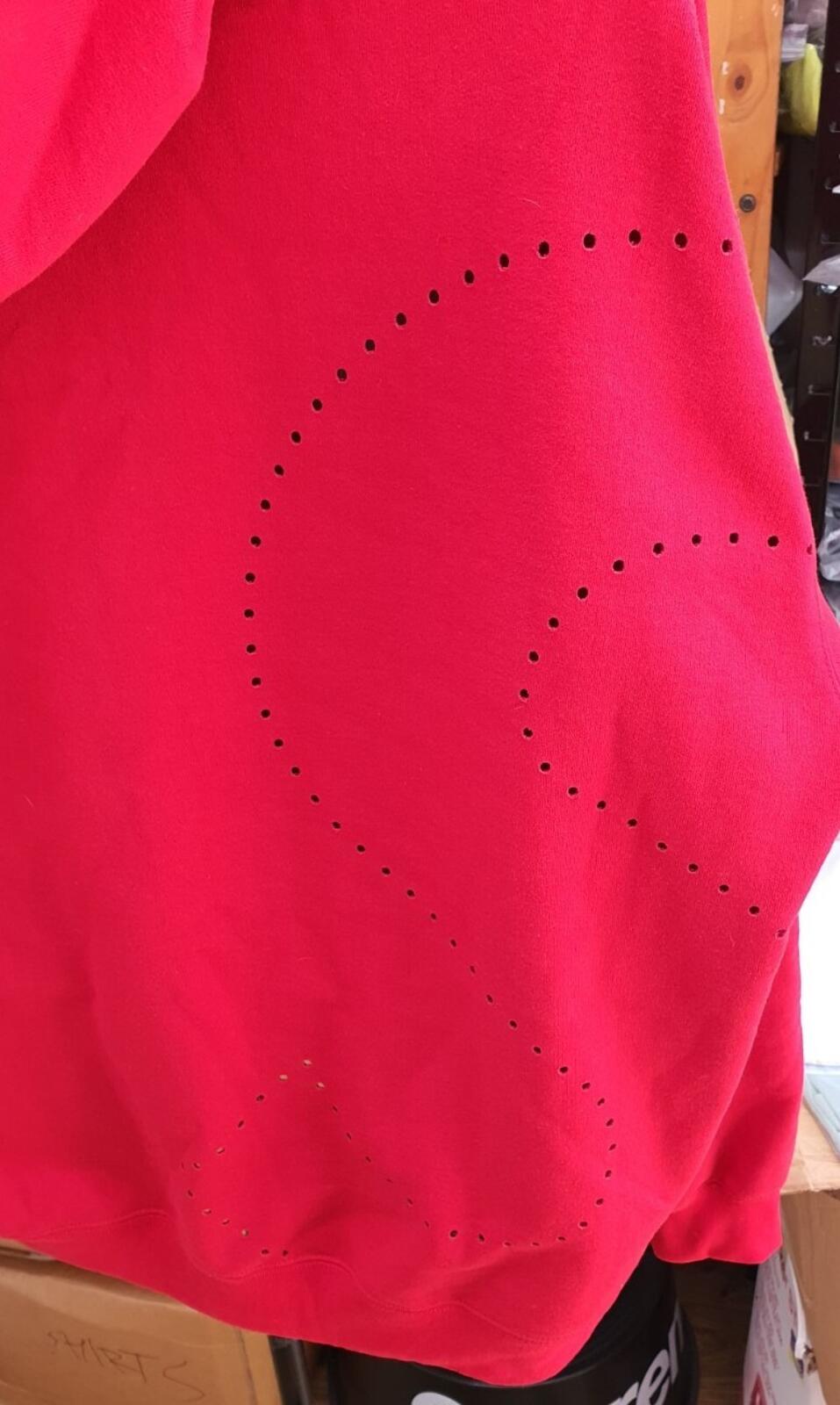 SS21 Supreme Laser Cut S Logo Hooded Sweatshirt Red Size XL