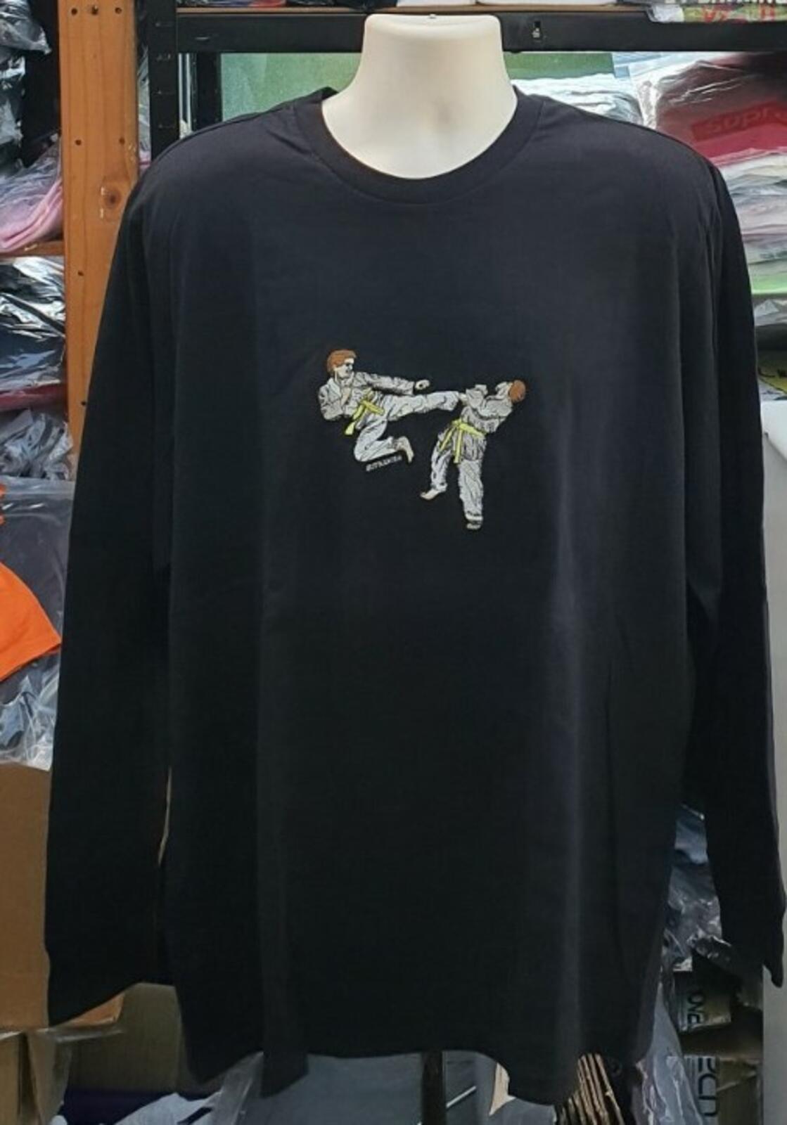 SS18 Supreme Karate L/S Black tee size XL long sleeve T-shirt top