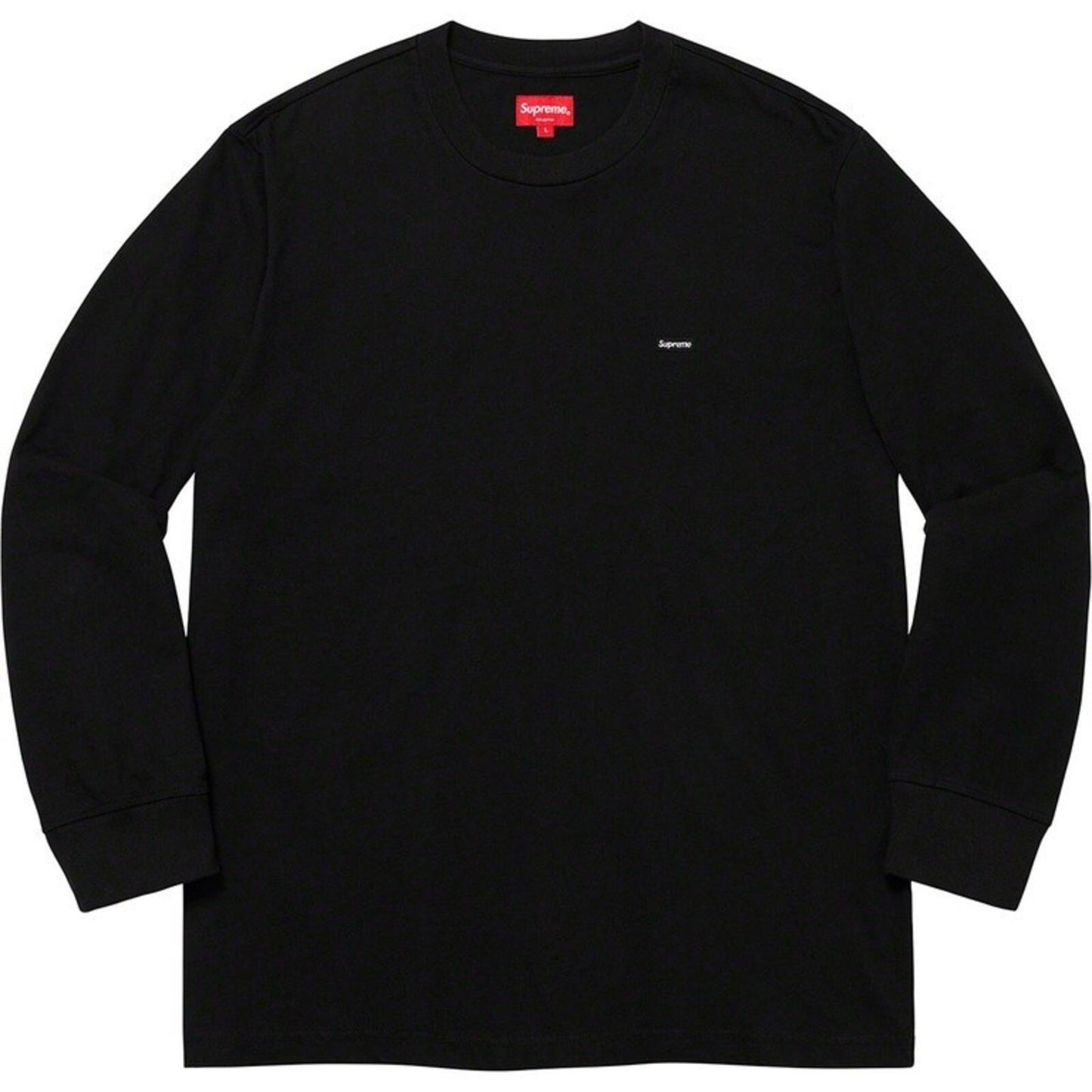 SS20 Supreme Small Box Logo L/S Camiseta Negra Talla XL