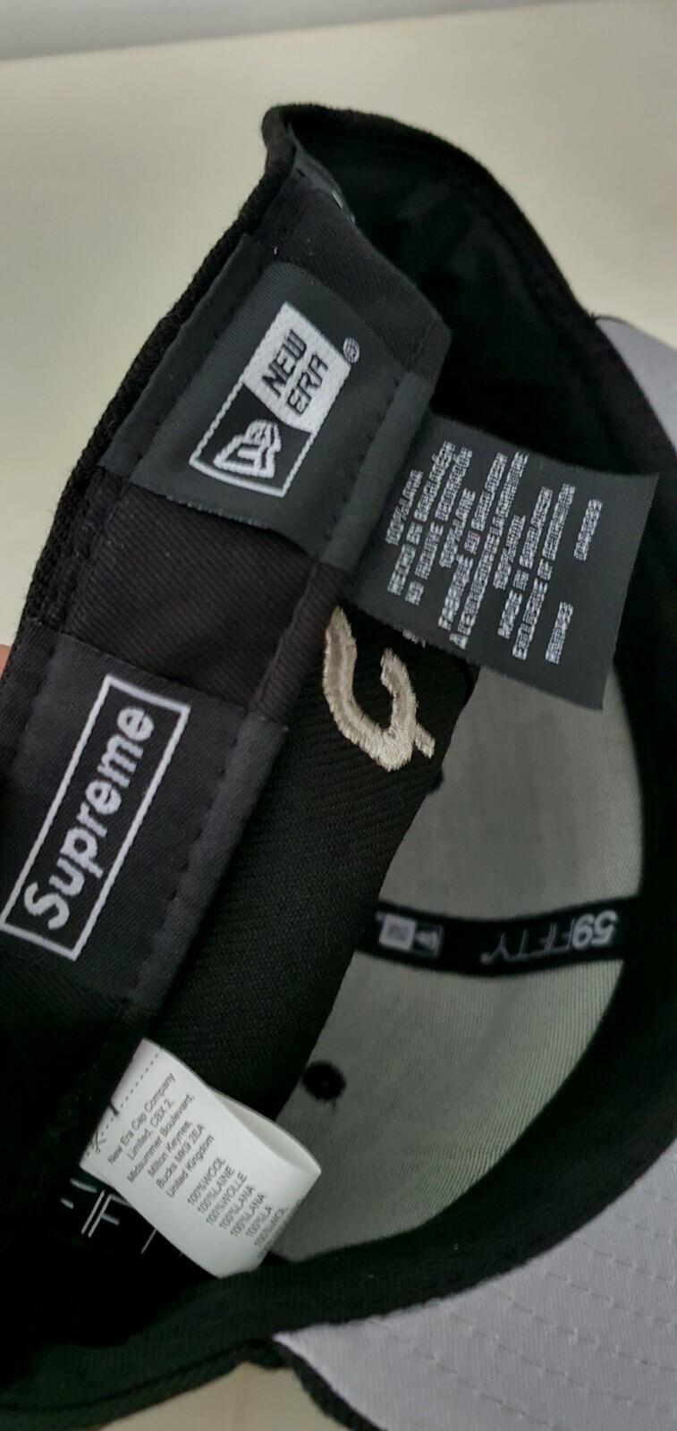 SS20 Supreme $1M box logo New Era size 7 1/8 black cap hat New with tag