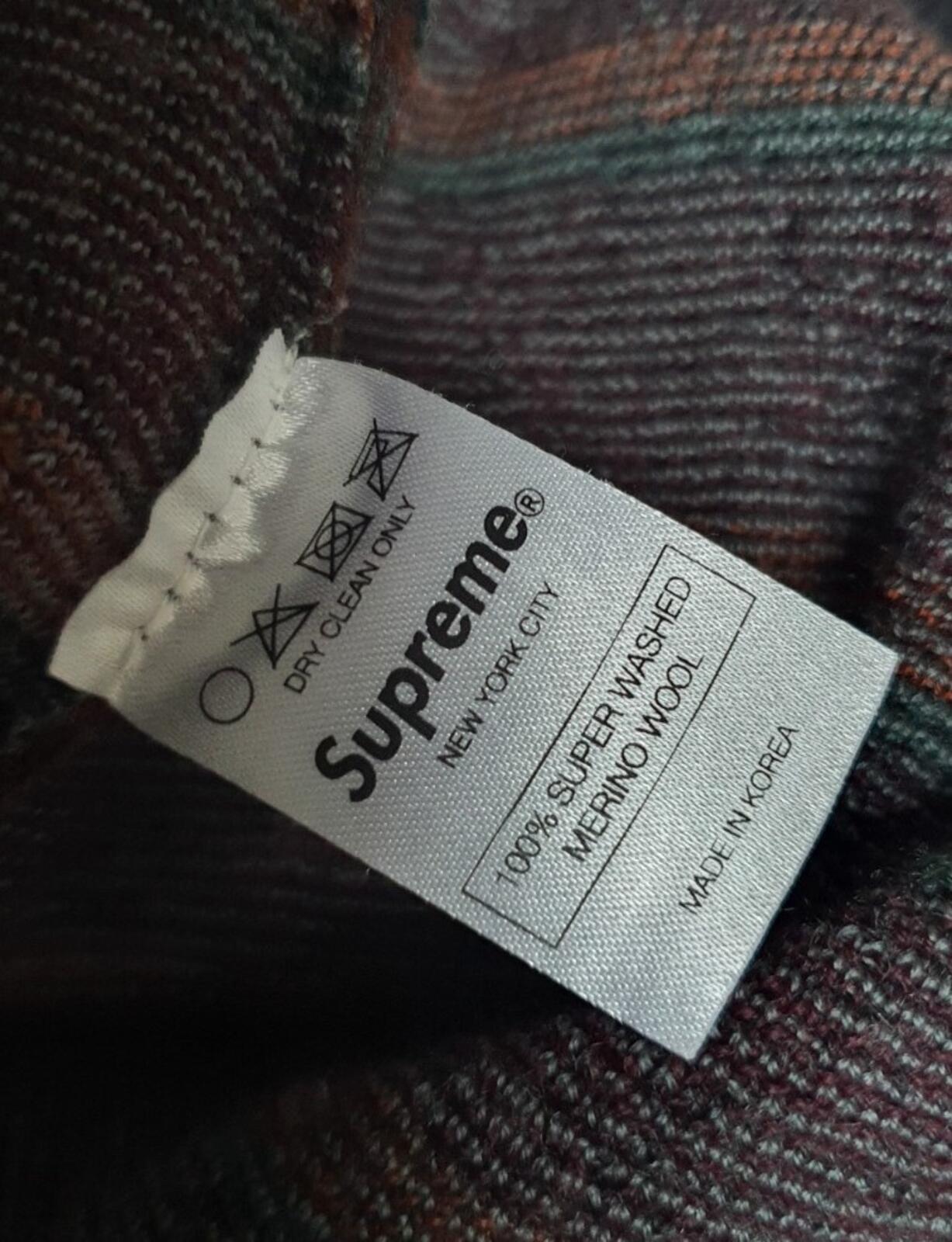 FW11 Supreme Argyle Merino Wool Sweater Black Size M