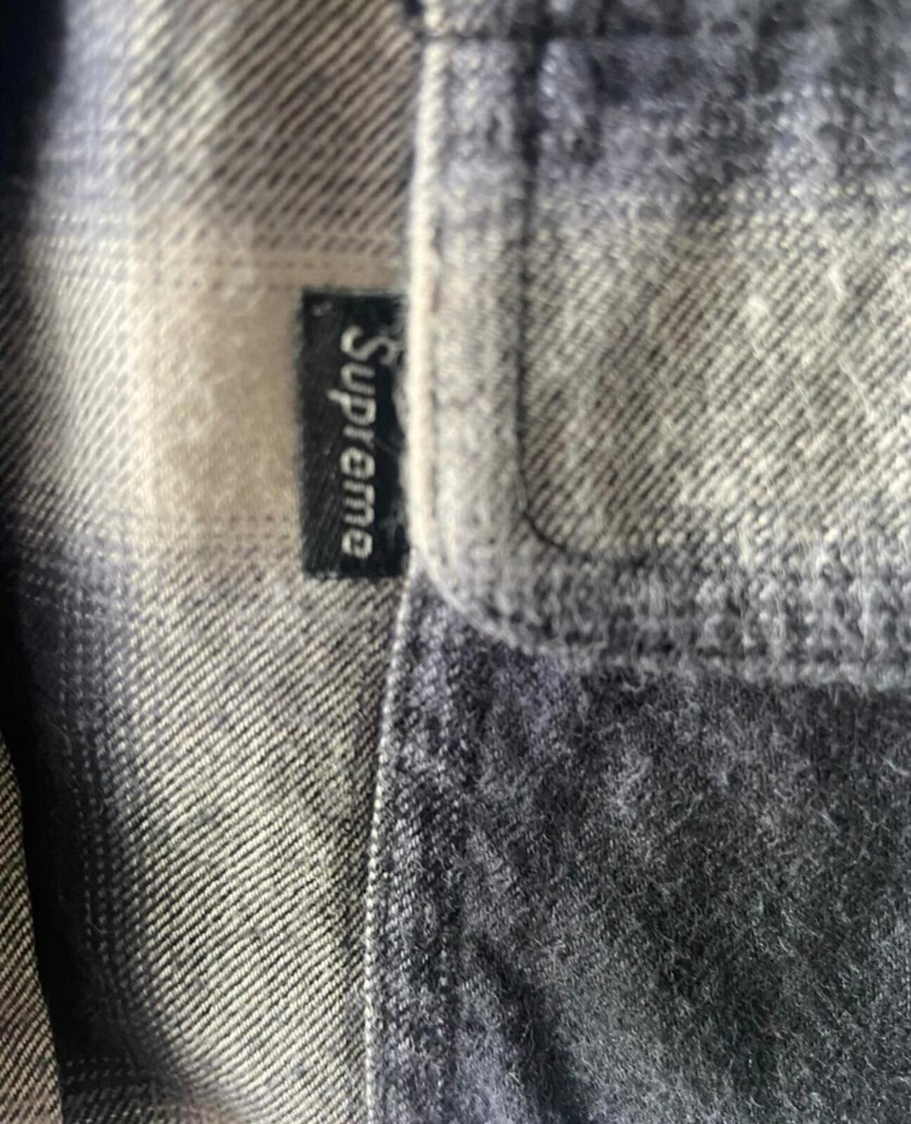 SS15 Supreme x Undercover Satin Hooded Flannel Shirt Black Size XL