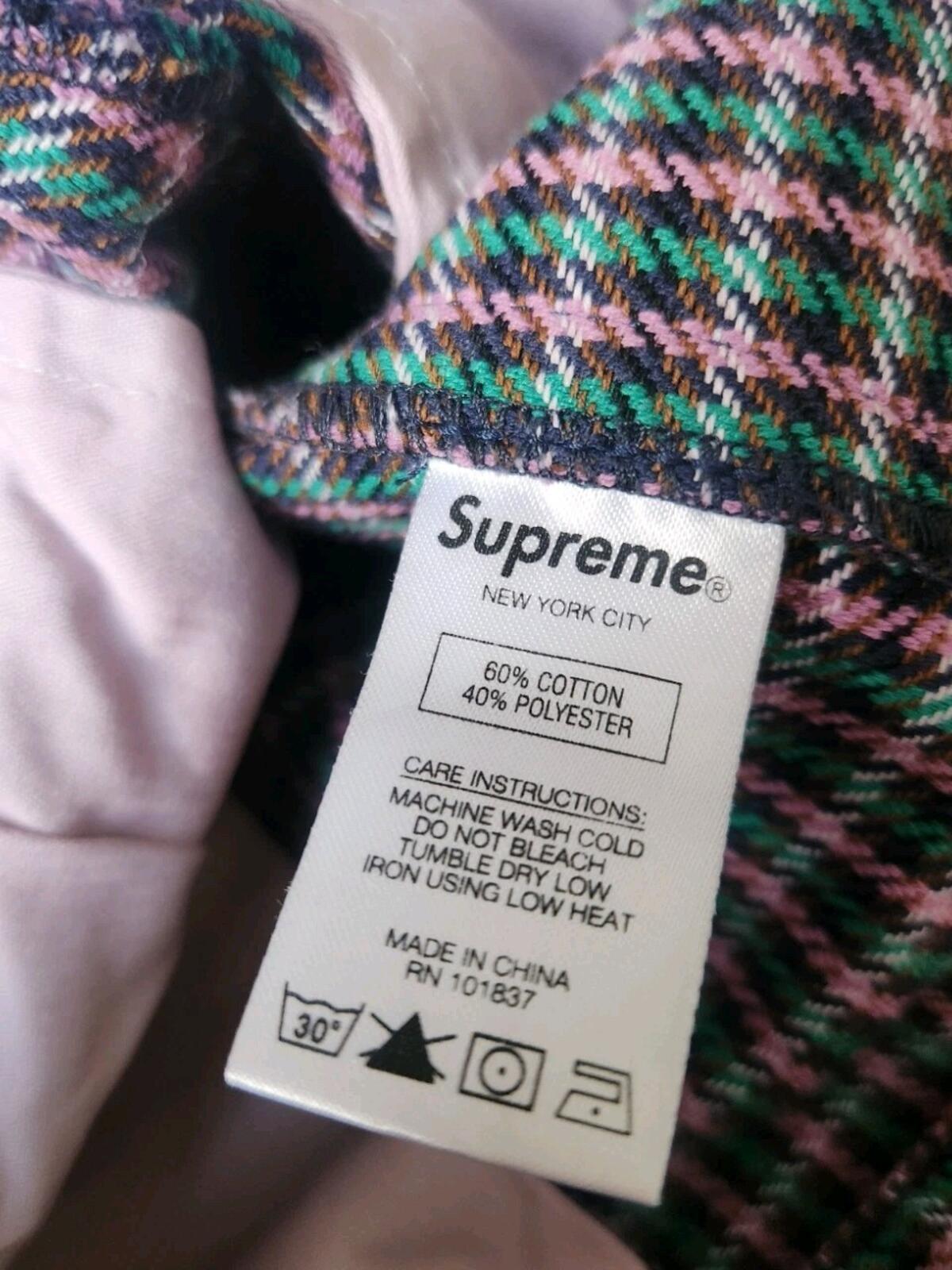 SS18 Supreme Work Pant Größe 30 W30 L30 kleine lila karierte Hose kleine Hose