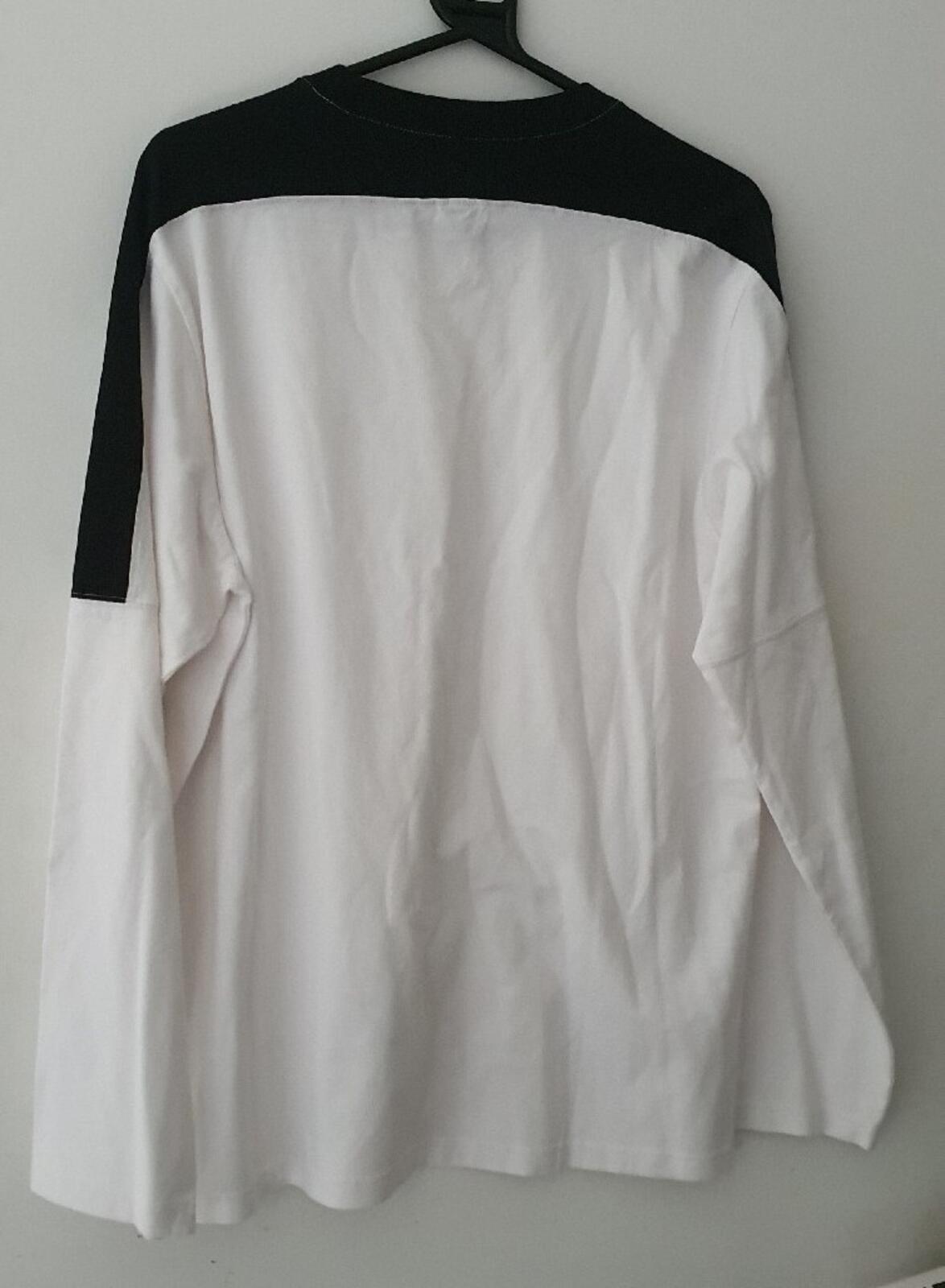 FW18 Supreme Paneled L/S Top Top White tee L large long sleeve T-shirt New