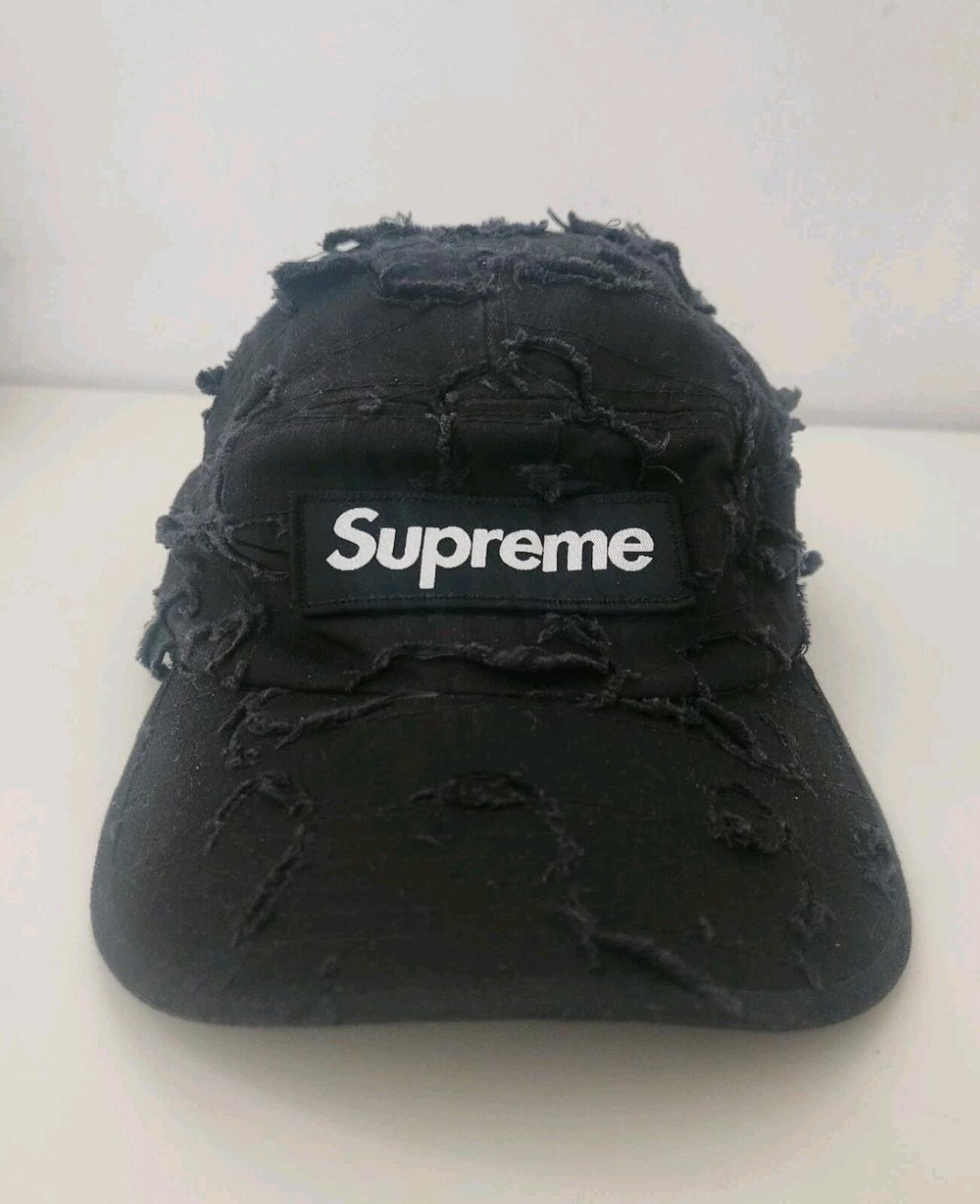 FW22 Supreme x Griffin Camp Cap Black Box logo Cotton Hat