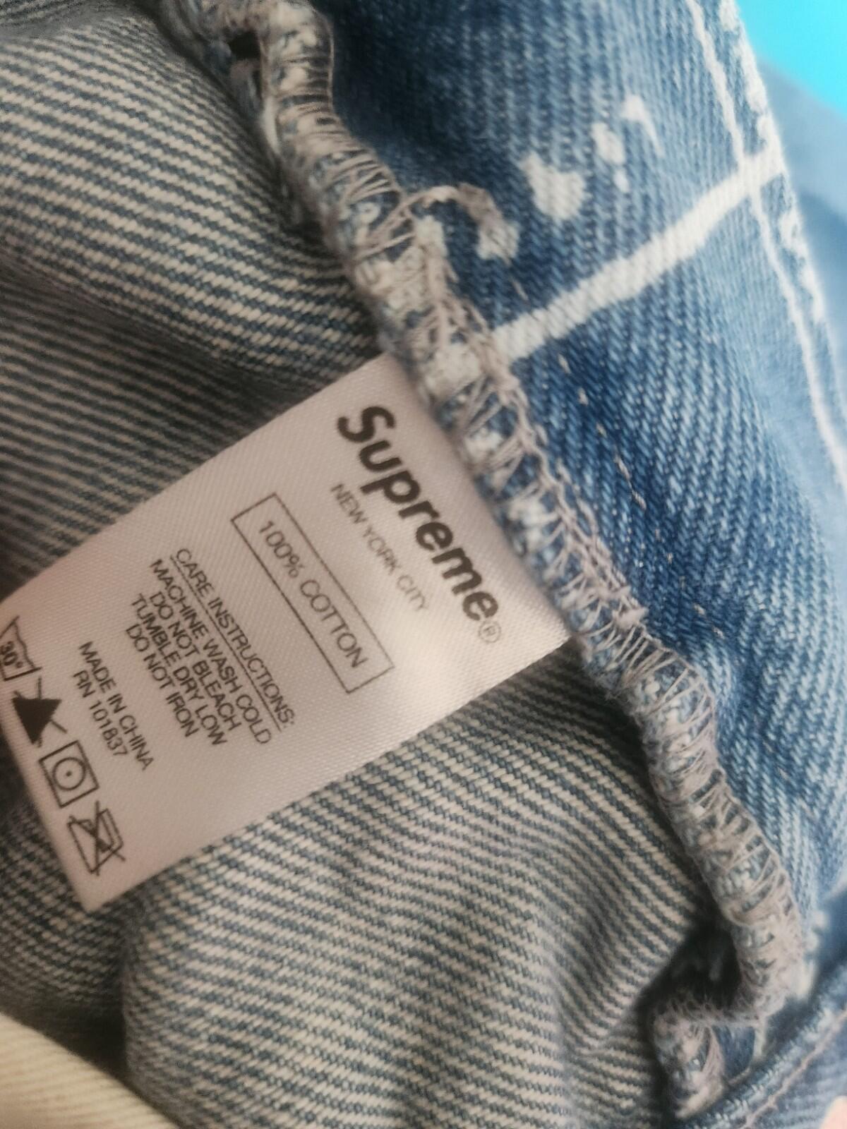 SS19 Supreme Gonz Map Denim Painter Hose Größe 30 W30 L30 Mark Gonzalez Jeans
