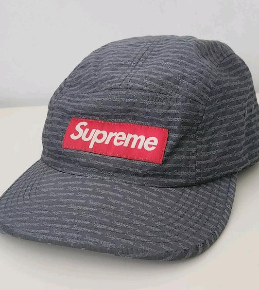 SS13 Supreme Repeater camp cap Grey hat vintage Very Rare 2013 Red Box Logo