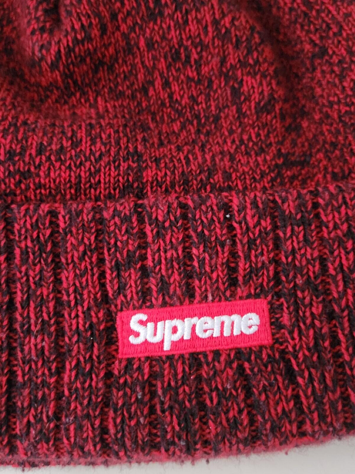 FW18 Supreme New Era Arc logo beanie Red small box logo Hat