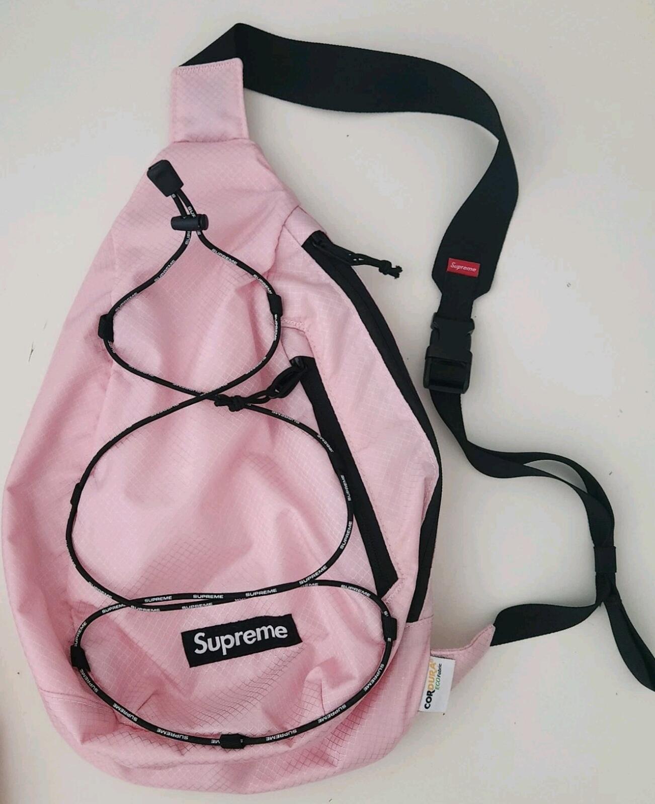 SS22 Supreme Sling Bag Pink Backpack Waist Shoulder Bag Water Resistant Used 1x