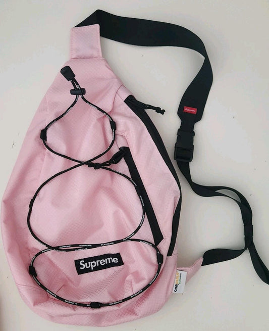 SS22 Supreme Sling Bag Rosa Mochila Riñonera Bandolera Resistente al Agua Usado 1x