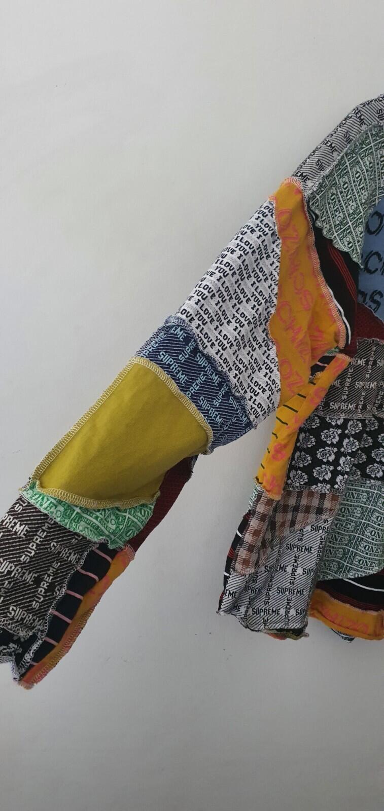 SS23 Supreme Patchwork Jacquard L/S top Jumper Crewneck Size XL 2XL XXL