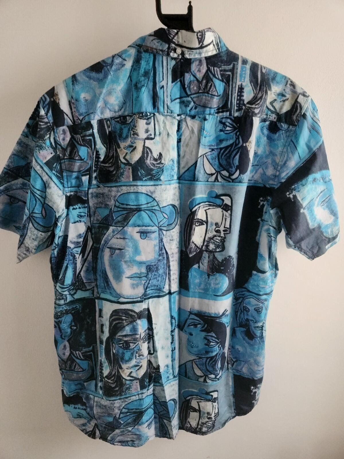 Camisa Cubista SS14 Supreme Azul Talla L Picasso