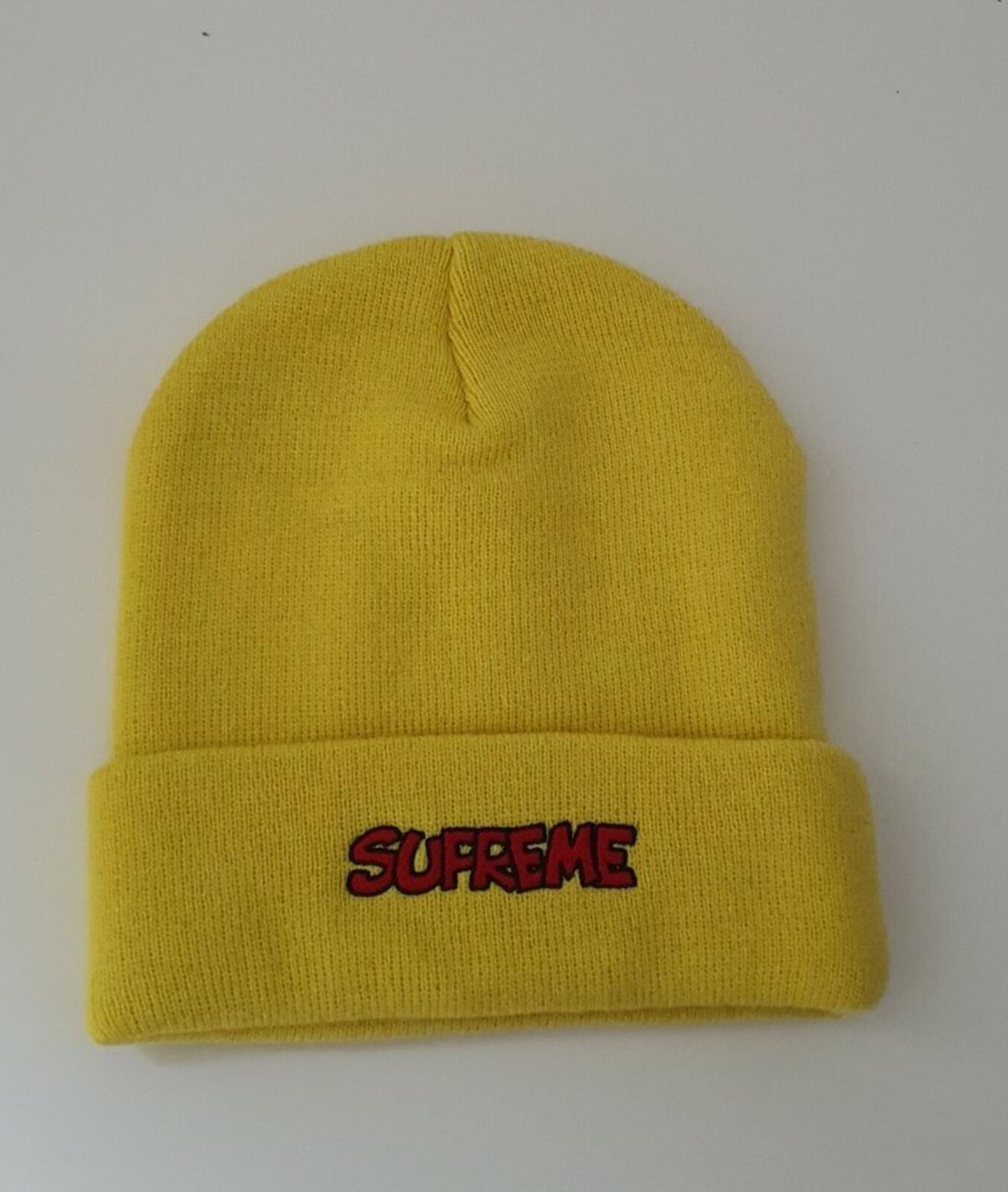 FW20 Supreme x Smurfs beanie Yellow Hat