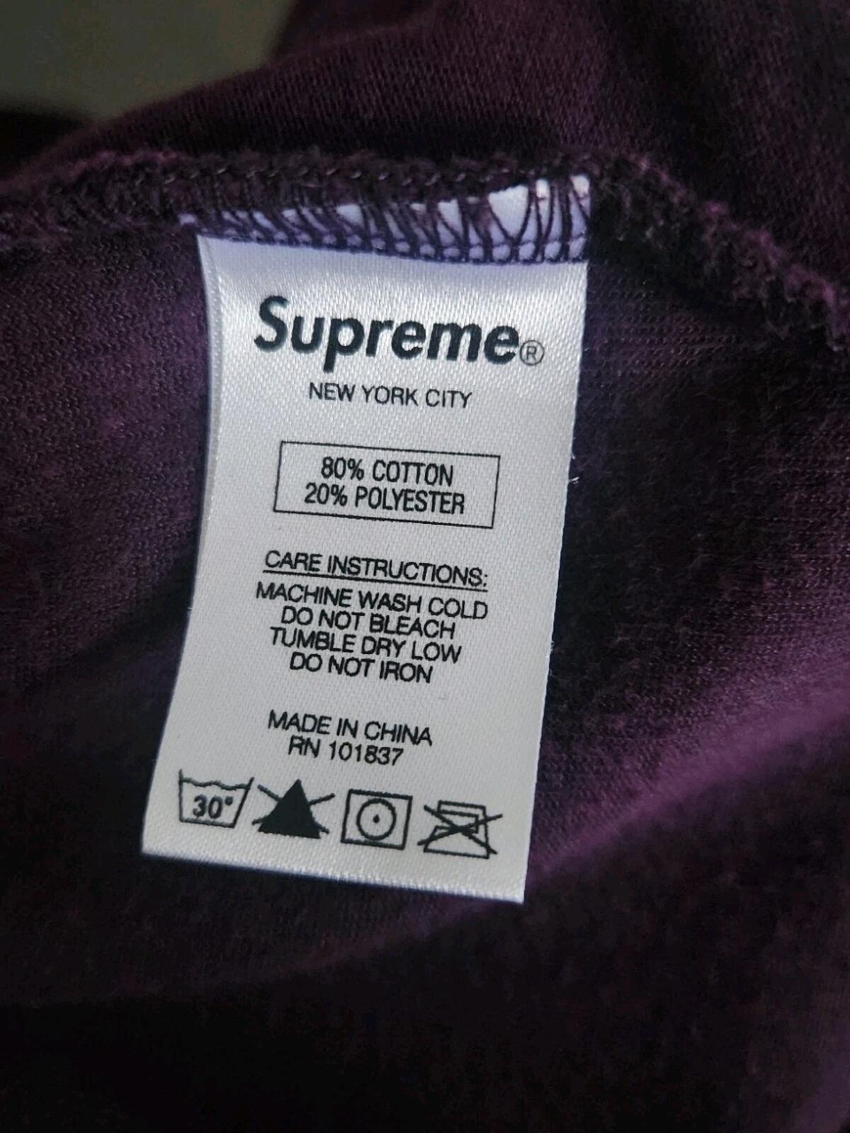 FW17 Supreme Velour Warm Up Pant Deep Purple Size M