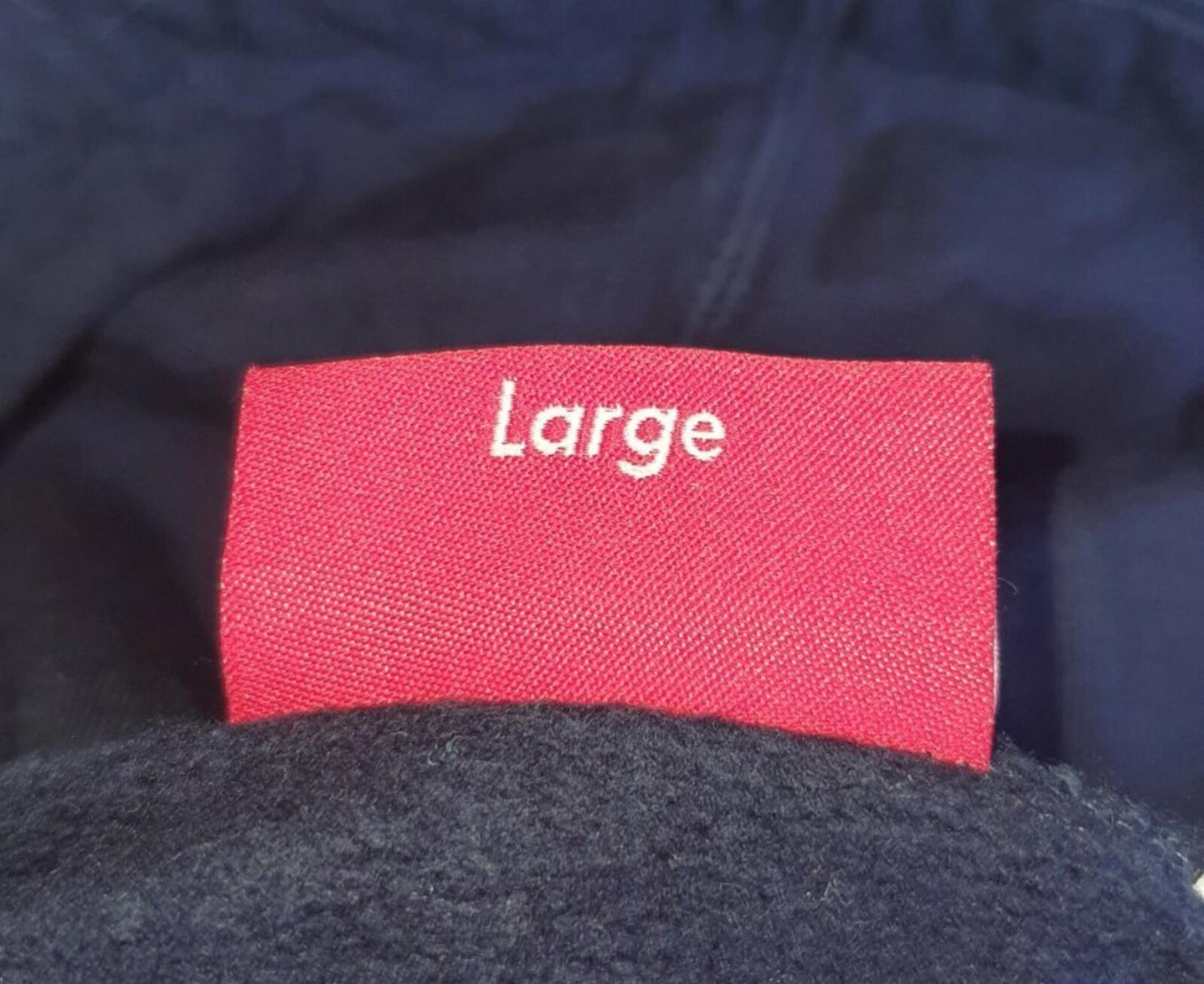 SS18 Supreme Piping Hooded Sweatshirt Navy Size L