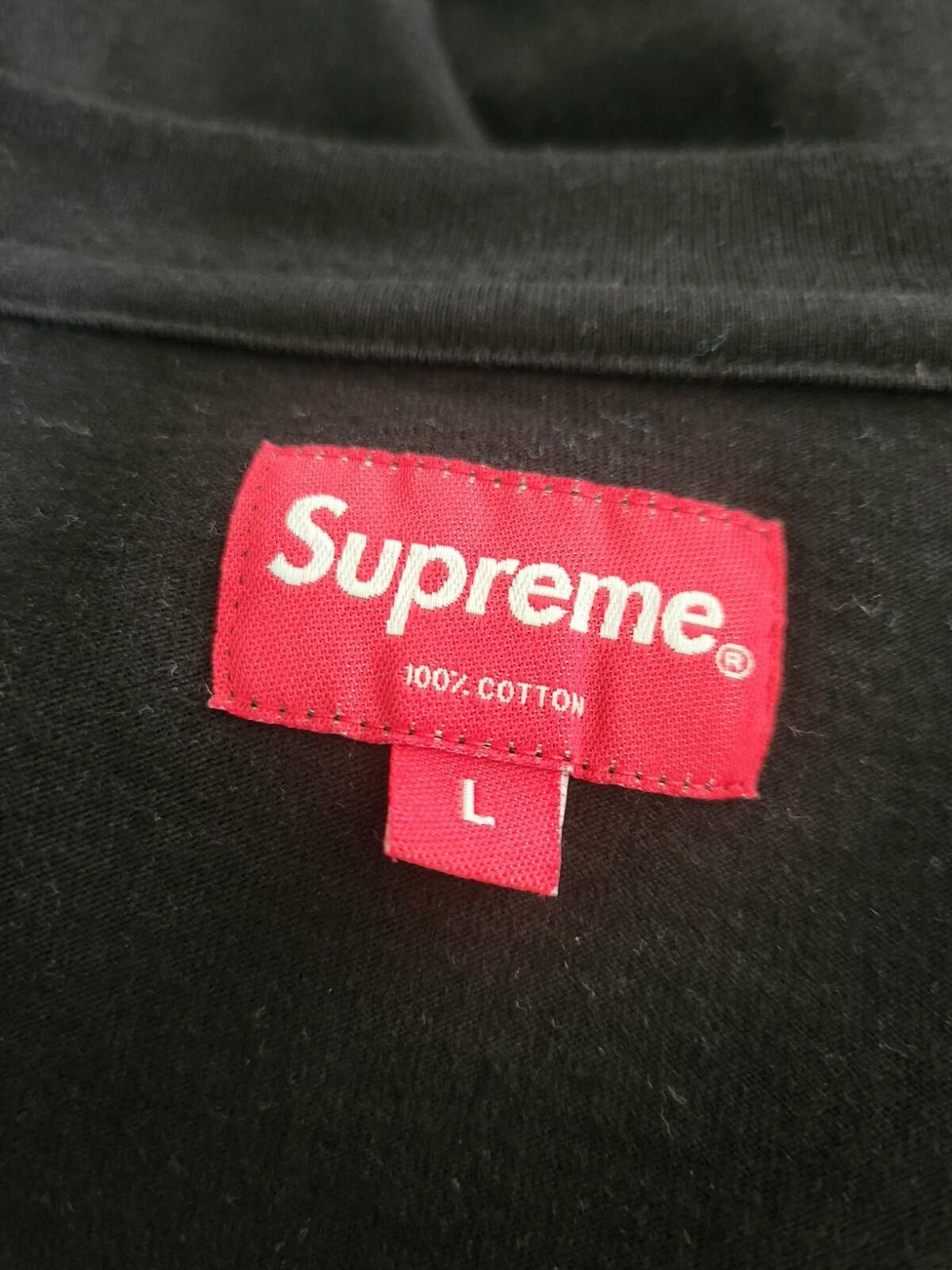 SS20 Supreme Arc Applique S/S Top Black Tee size L large T-Shirt