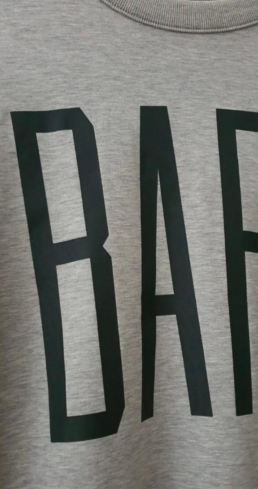 A BATHING APE reversible long sleeve tee Top Size M medium black Grey BAPE