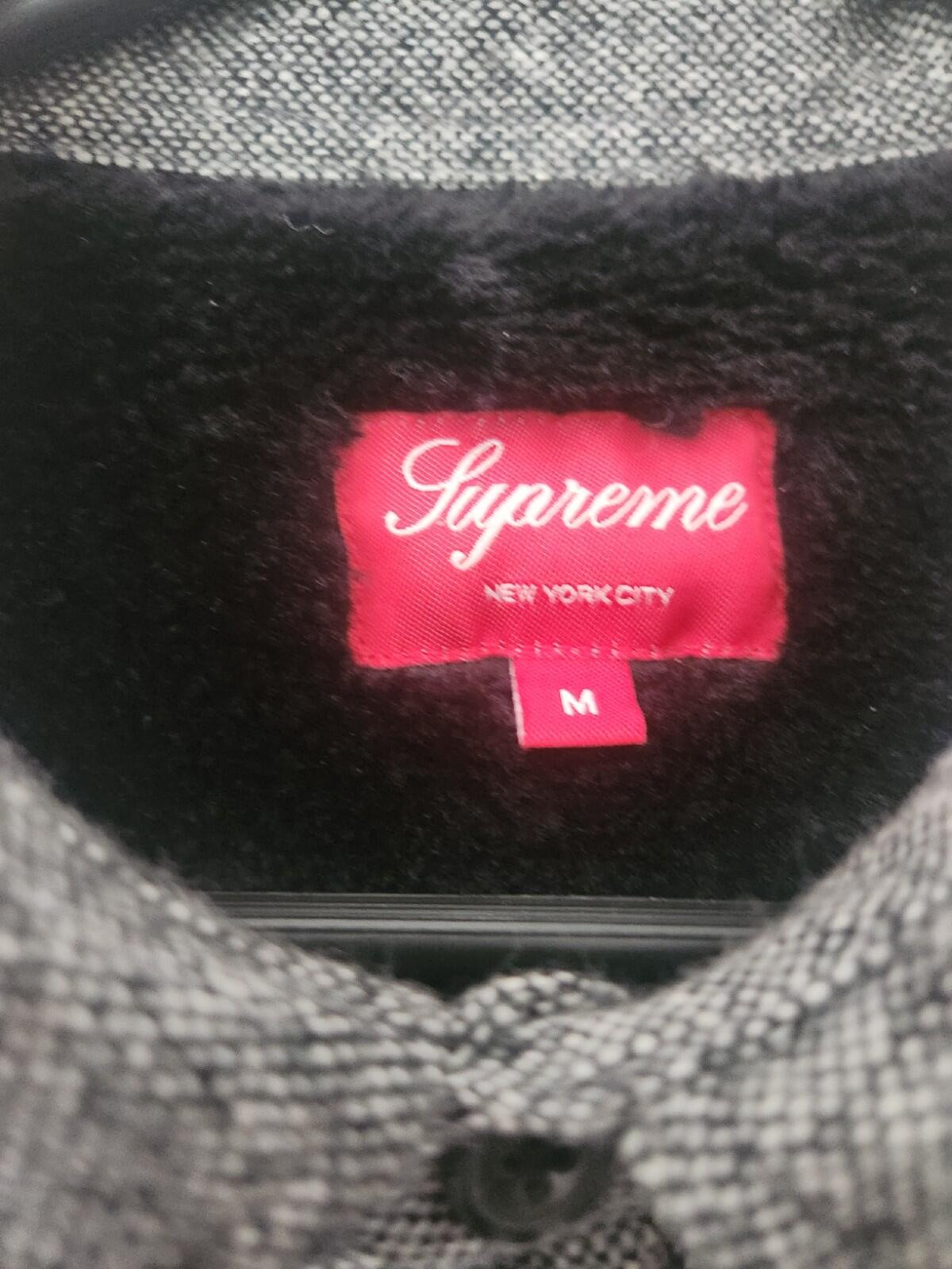 FW12 Supreme Pile Lined Shirt Grey Wool Size M