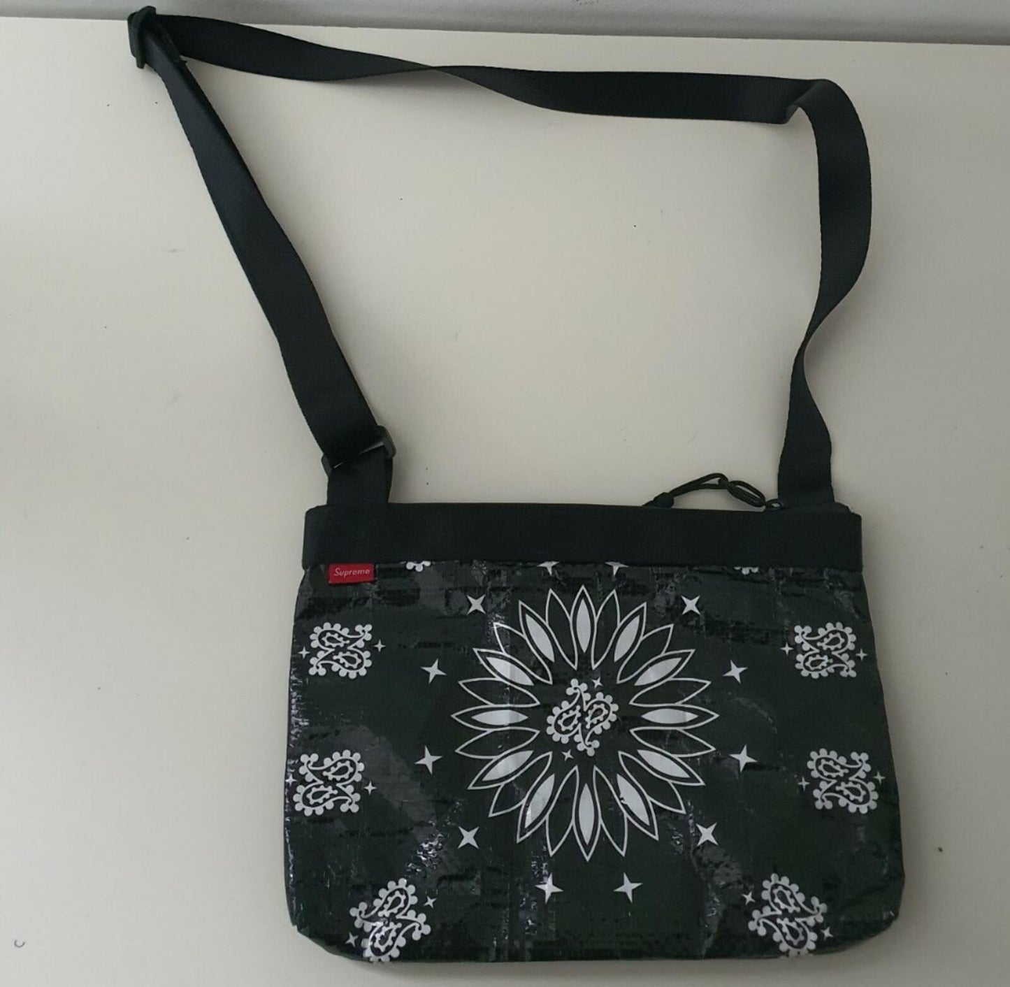 SS21 Supreme Bandana Tarp Side bag Water resistant shoulder bag 10L