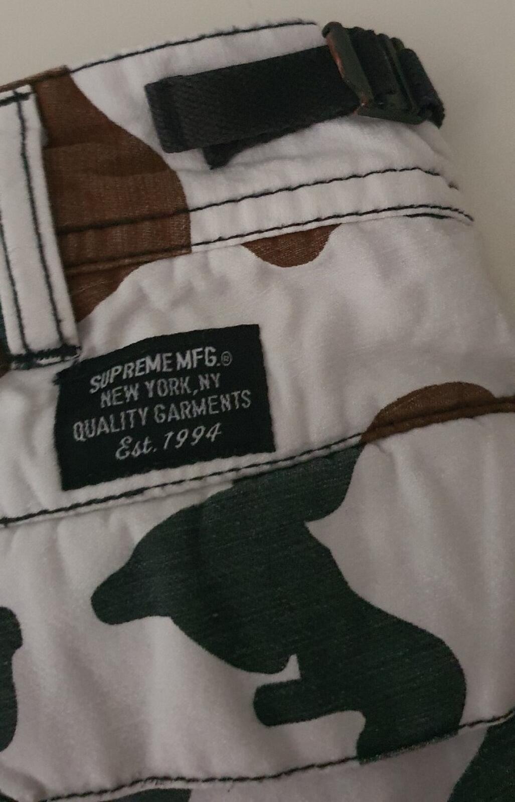 FW16 Supreme Cargo Pant Cow Camo Size 32