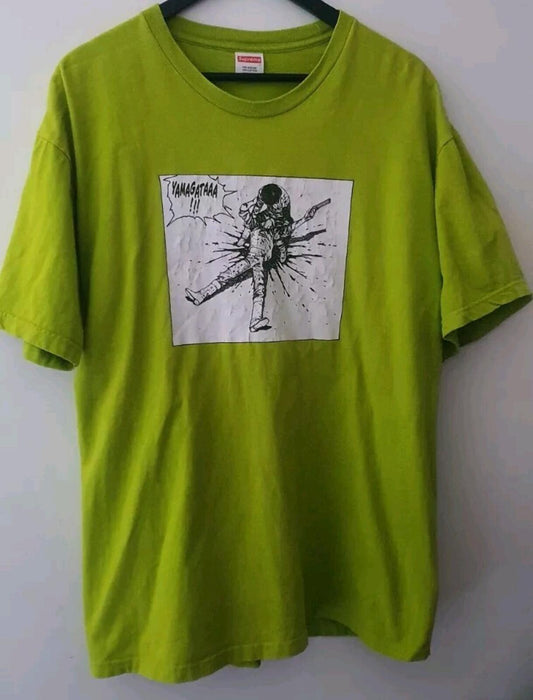 FW17 Supreme x Akira Yamagata Camiseta Lima Talla XL Anime