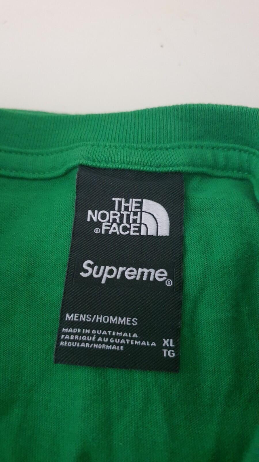 FW21 Supreme x The North Face Mountains tee green t-shirt TNF