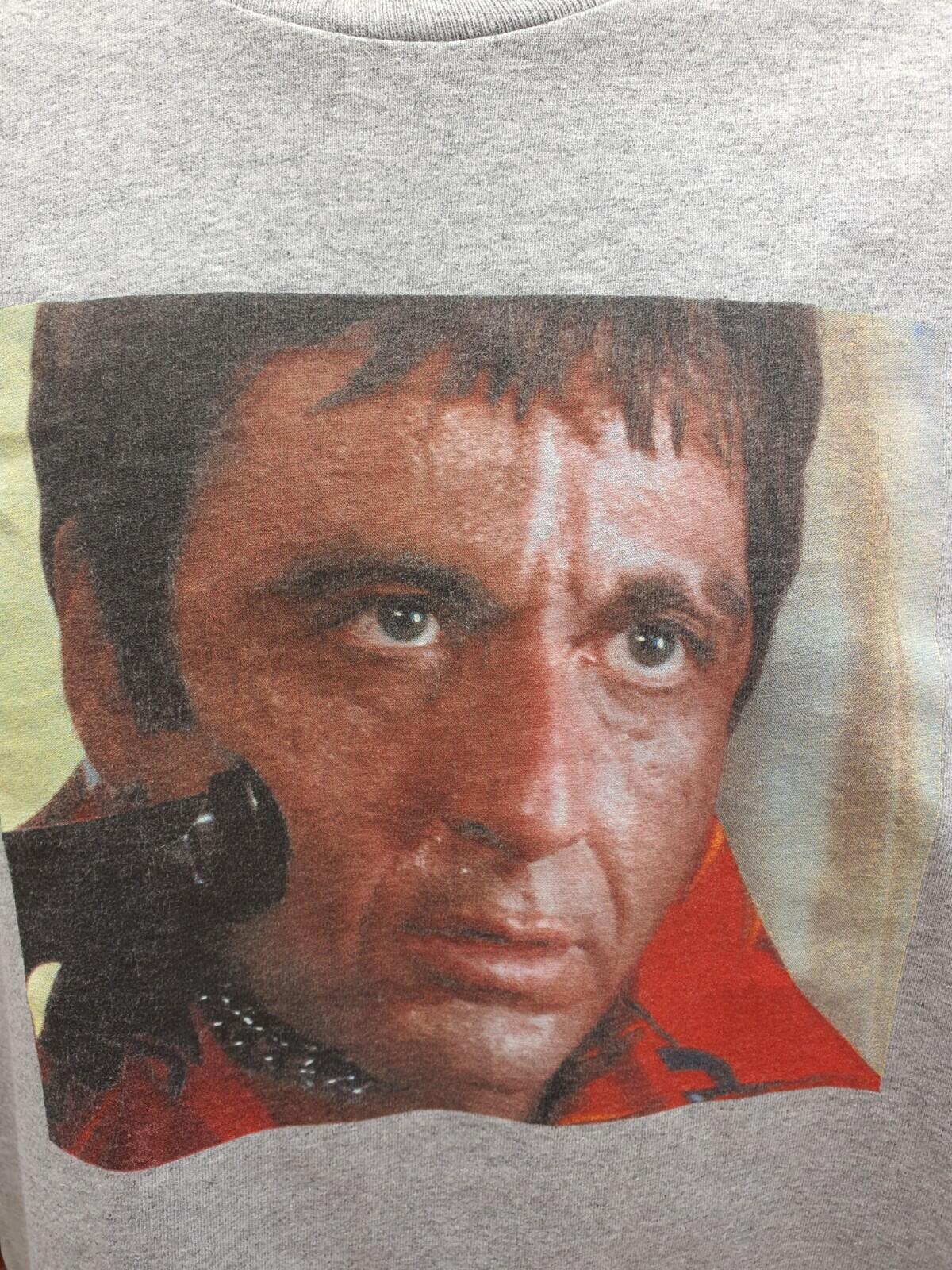 FW17 Supreme x Scarface Shower tee heather grey T-shirt M medium Tony Montana