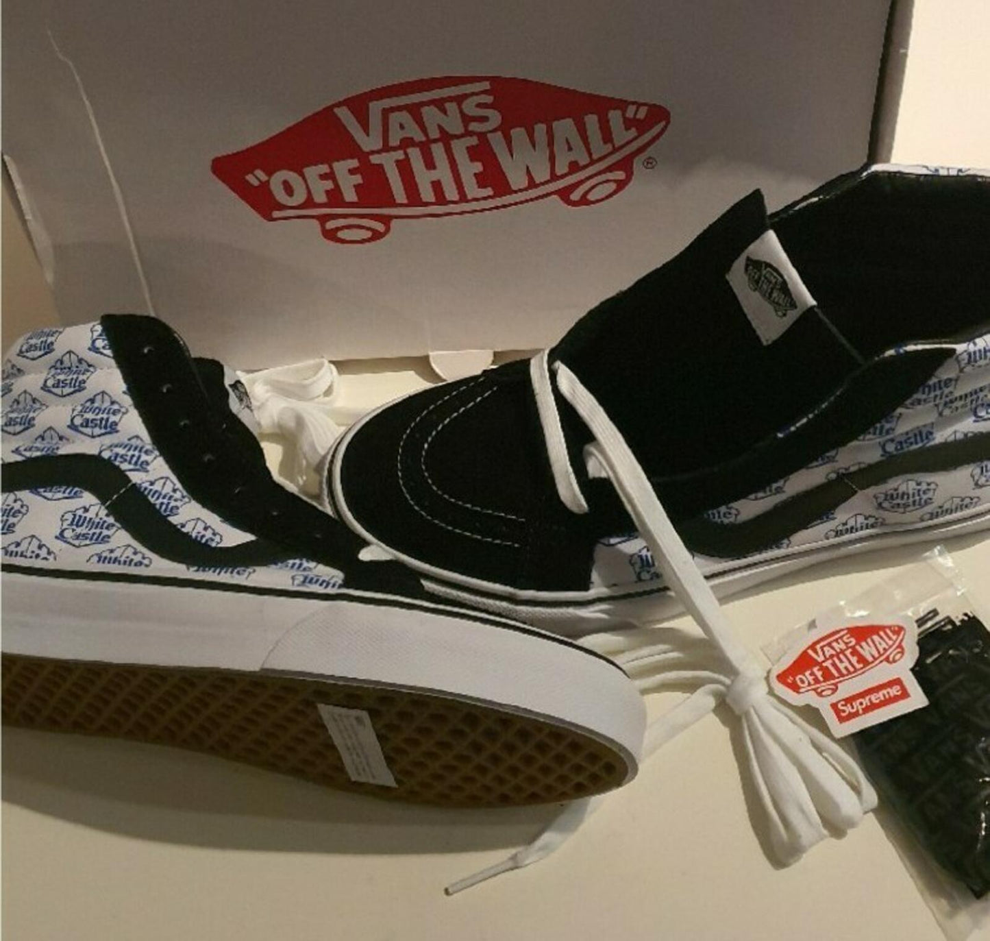 SS15 Supreme x White Castle x Vans Sk8-Hi Reissue Turnschuhe US 11 UK 10 EU 44.5