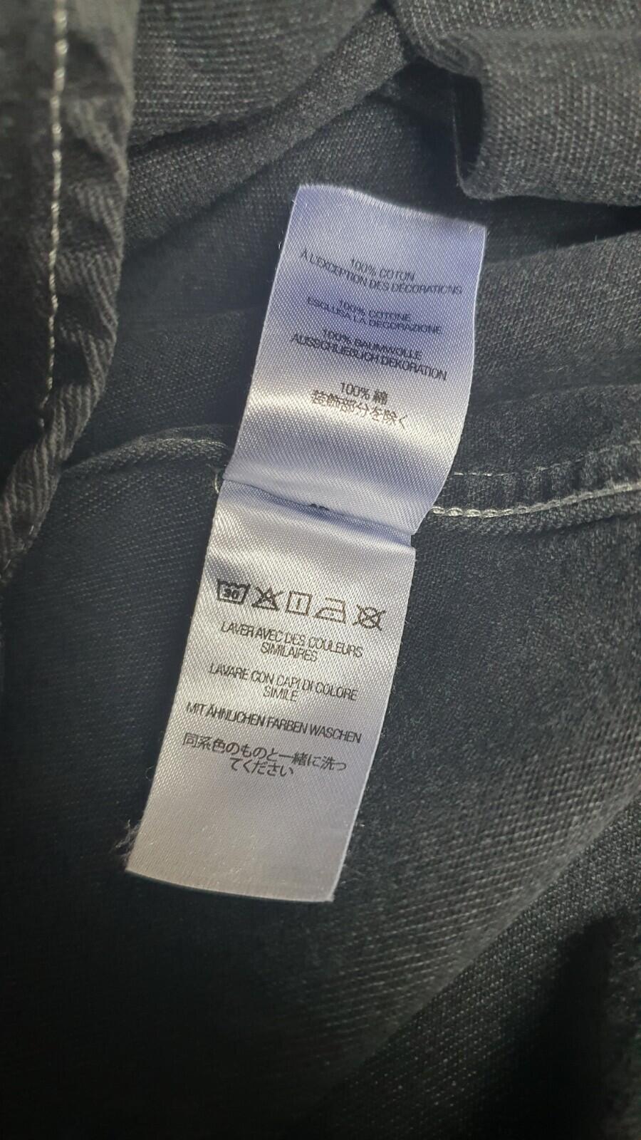 FW21 Supreme Appliqué Jeanshemd Schwarz Größe M