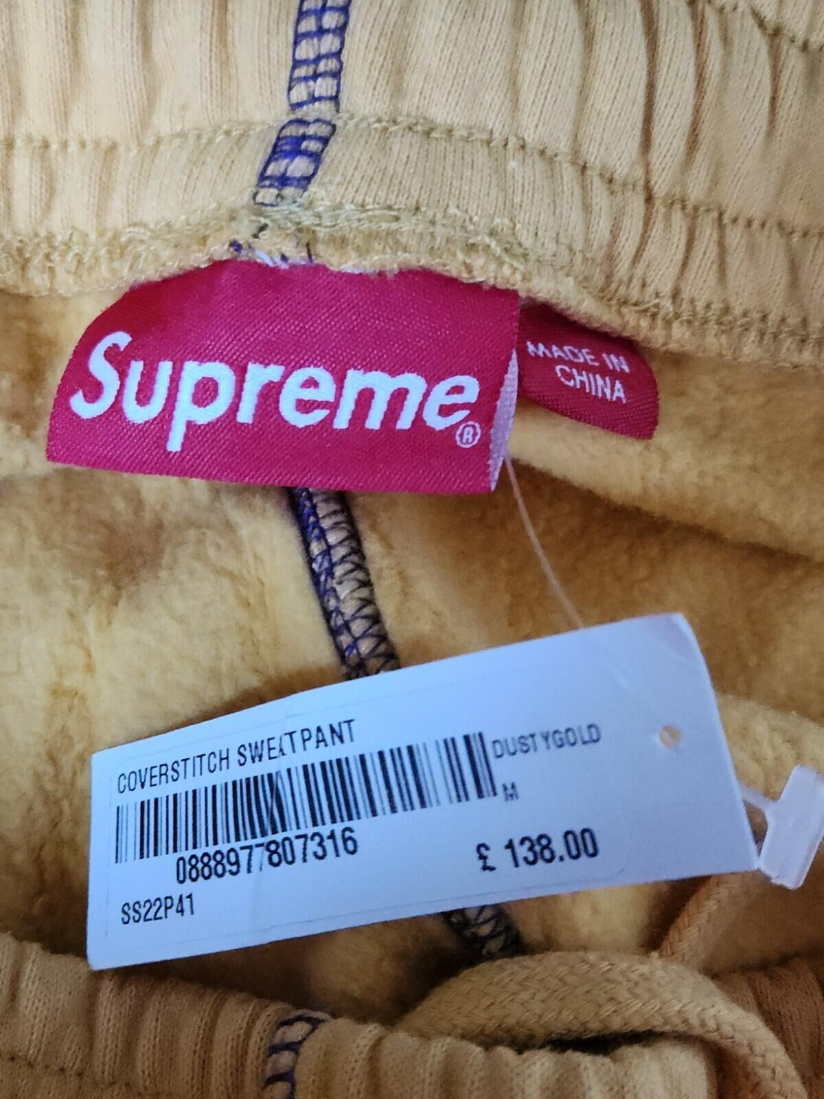 SS22 Supreme coverstitch sweatpant M Medium Dusty Gold Purple Pant Pants New