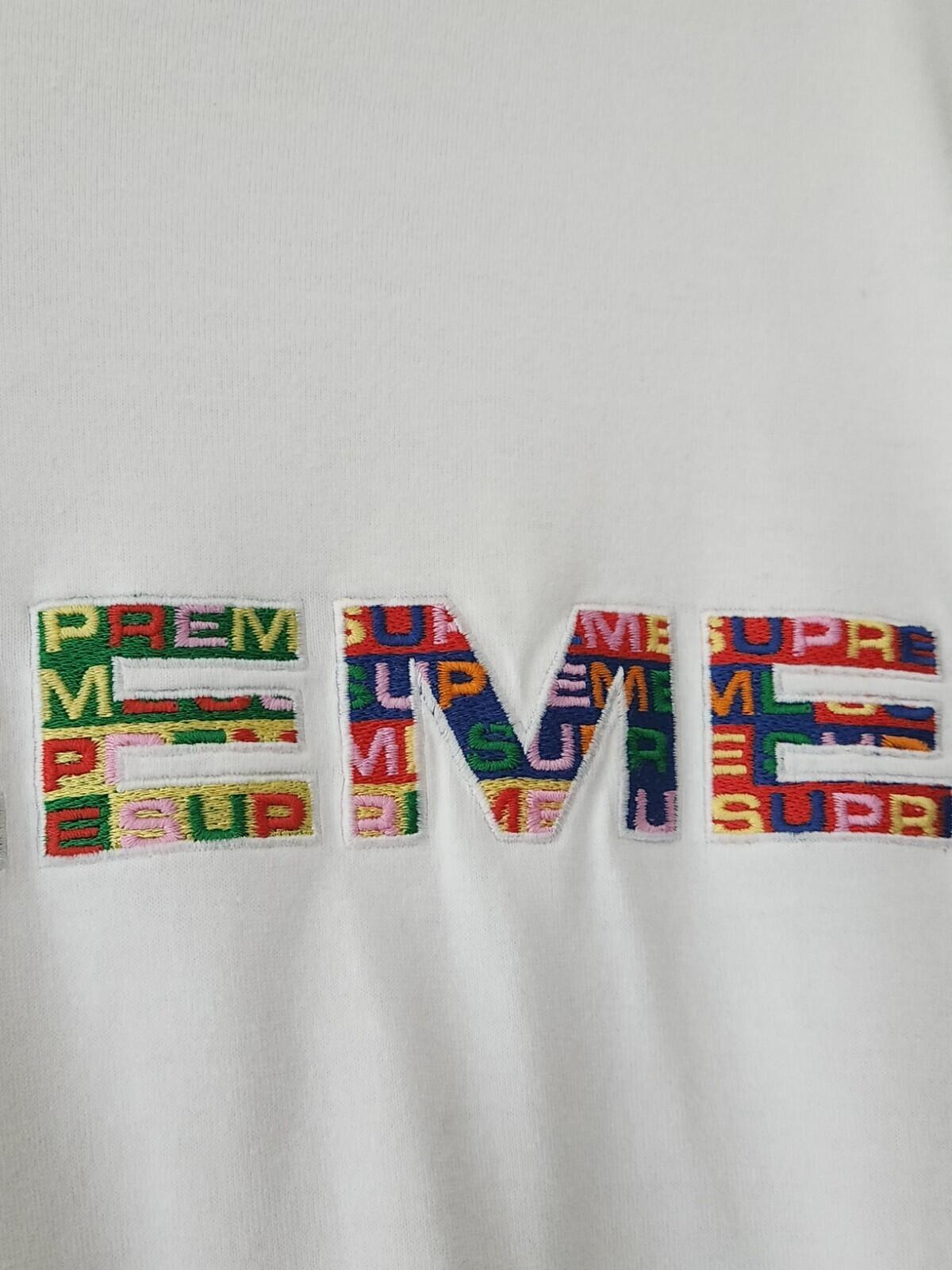 SS20 Supreme Meta logo White Longsleeve top size L large L/S T-shirt tee
