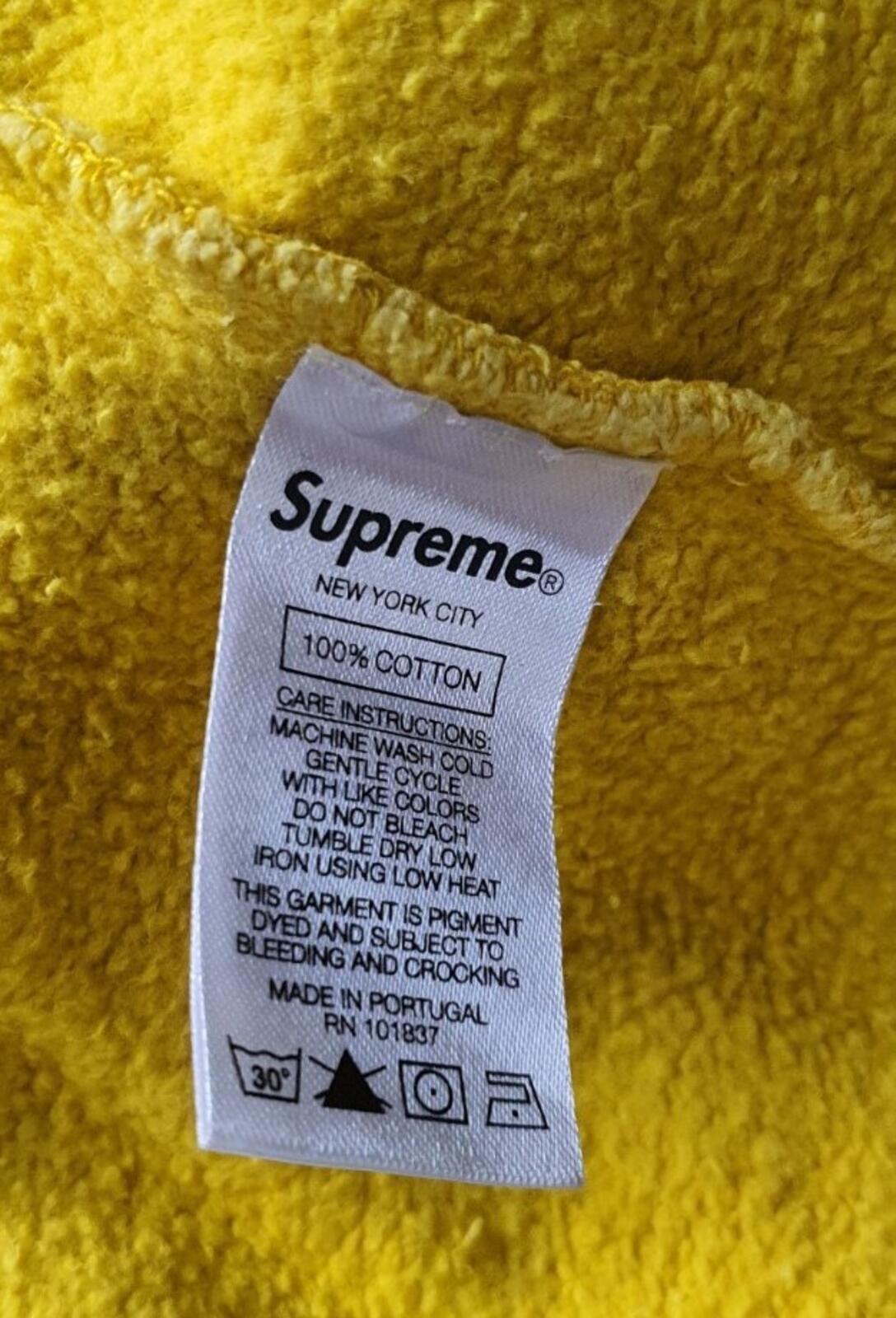 SS19 Supreme Dipped crewneck size M medium yellow sweatshirt New York