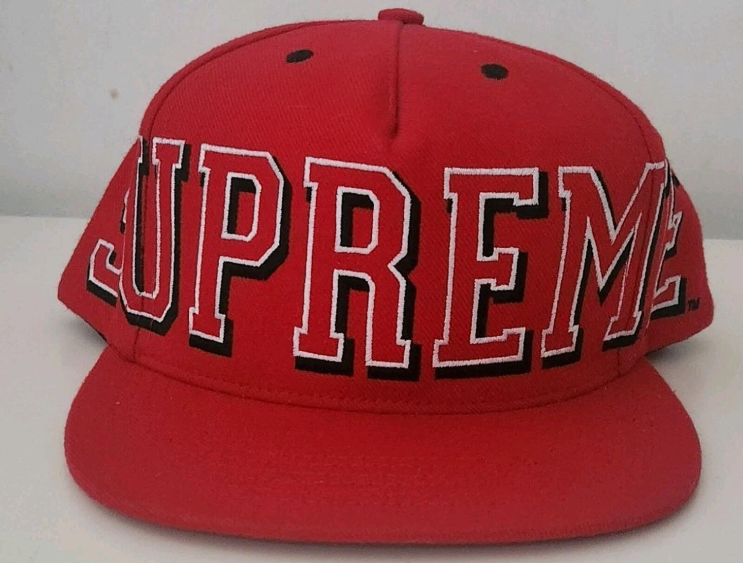 FW13 Supreme Banner 5-Panel Red Cap Großes Logo Vintage Mütze ASAP ROCKY Selten 2013