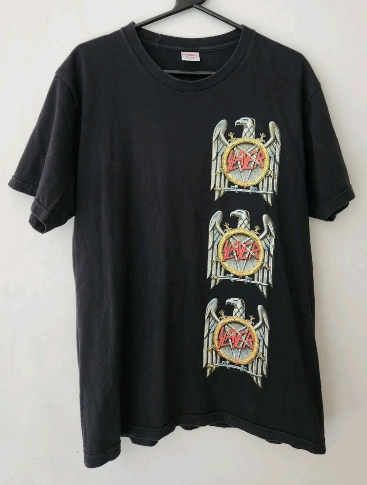 FW16 Supreme x Slayer Eagle Tee Black Size L