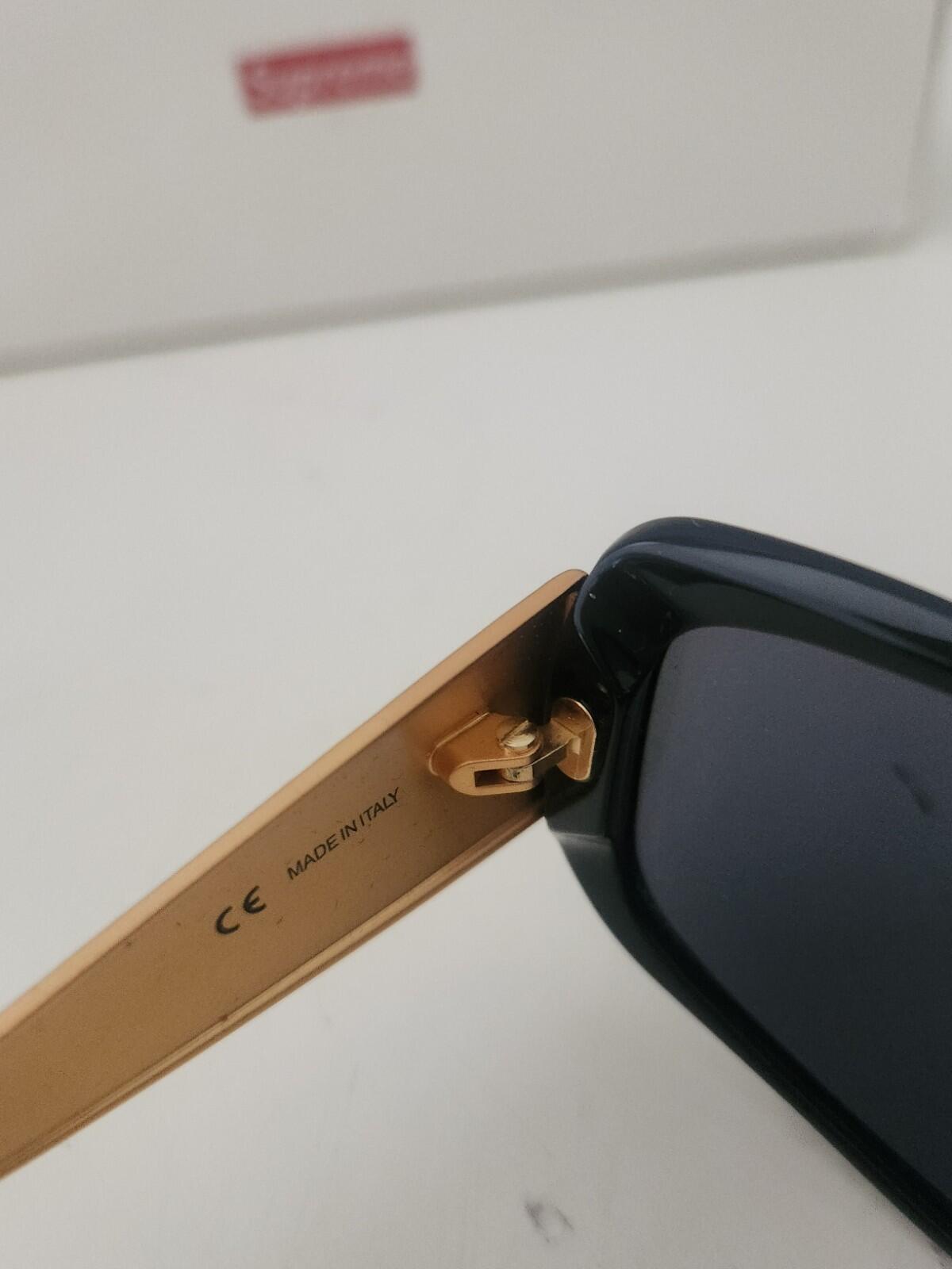SS17 Supreme Royce sunglasses RRP £168 Black Gold Made in Italy New Handmade