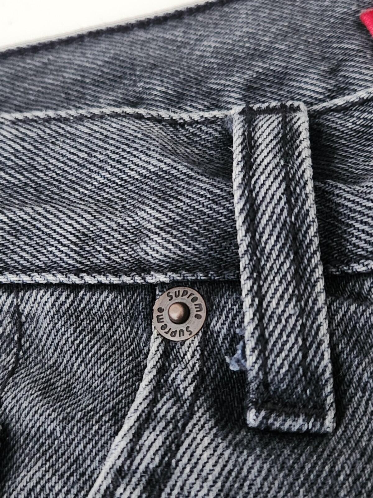 FW21 Supreme washed regular jeans size 34 blue W34 L32 star denim Black Trousers