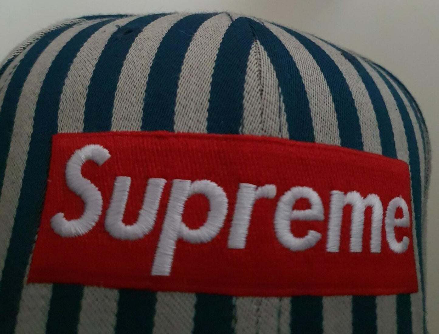 FW13 Supreme New Era 59Fifty Striped Box Logo hat cap 7 3/8 John White and Son