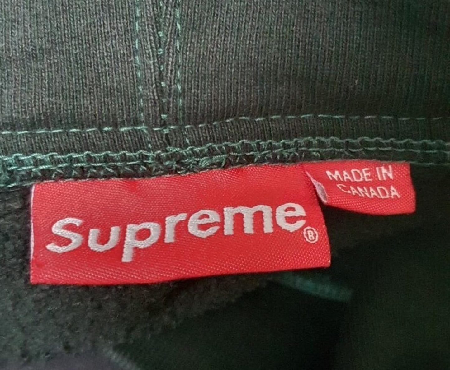 FW19 Supreme Text Stripe Zip Up hooded sweatshirt L Large DYED Hoodie