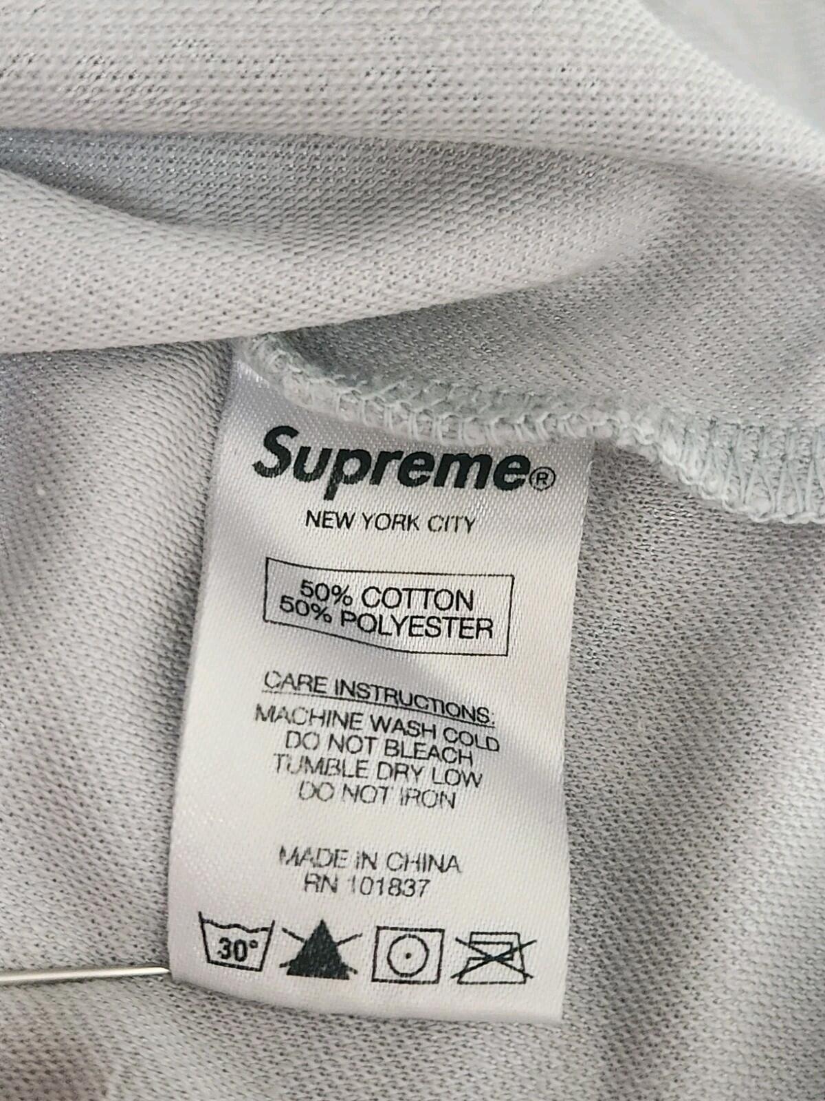 SS16 Supreme Checker Soccer Jersey medium Grey Tee Football T-shirt Bieber