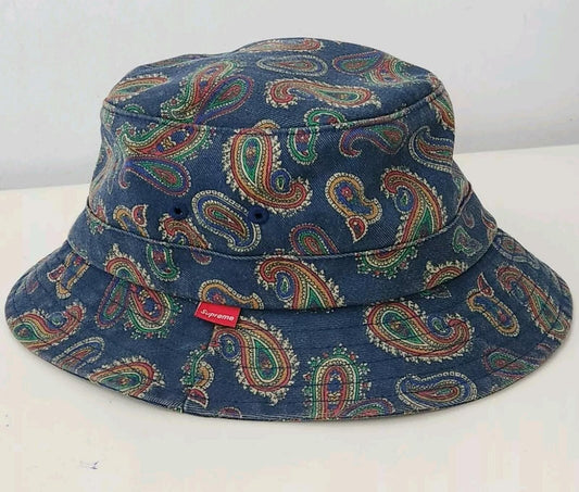 FW13 Supreme Paisley Crusher Hut Navy Größe S/M