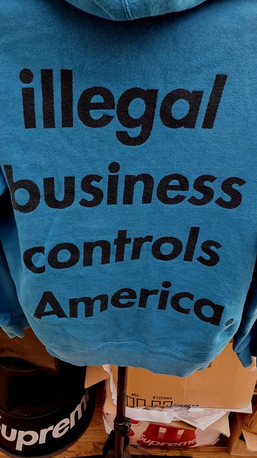 SS18 Supreme Illegal Business Controls America hooded sweatshirt M IBCA hoodie