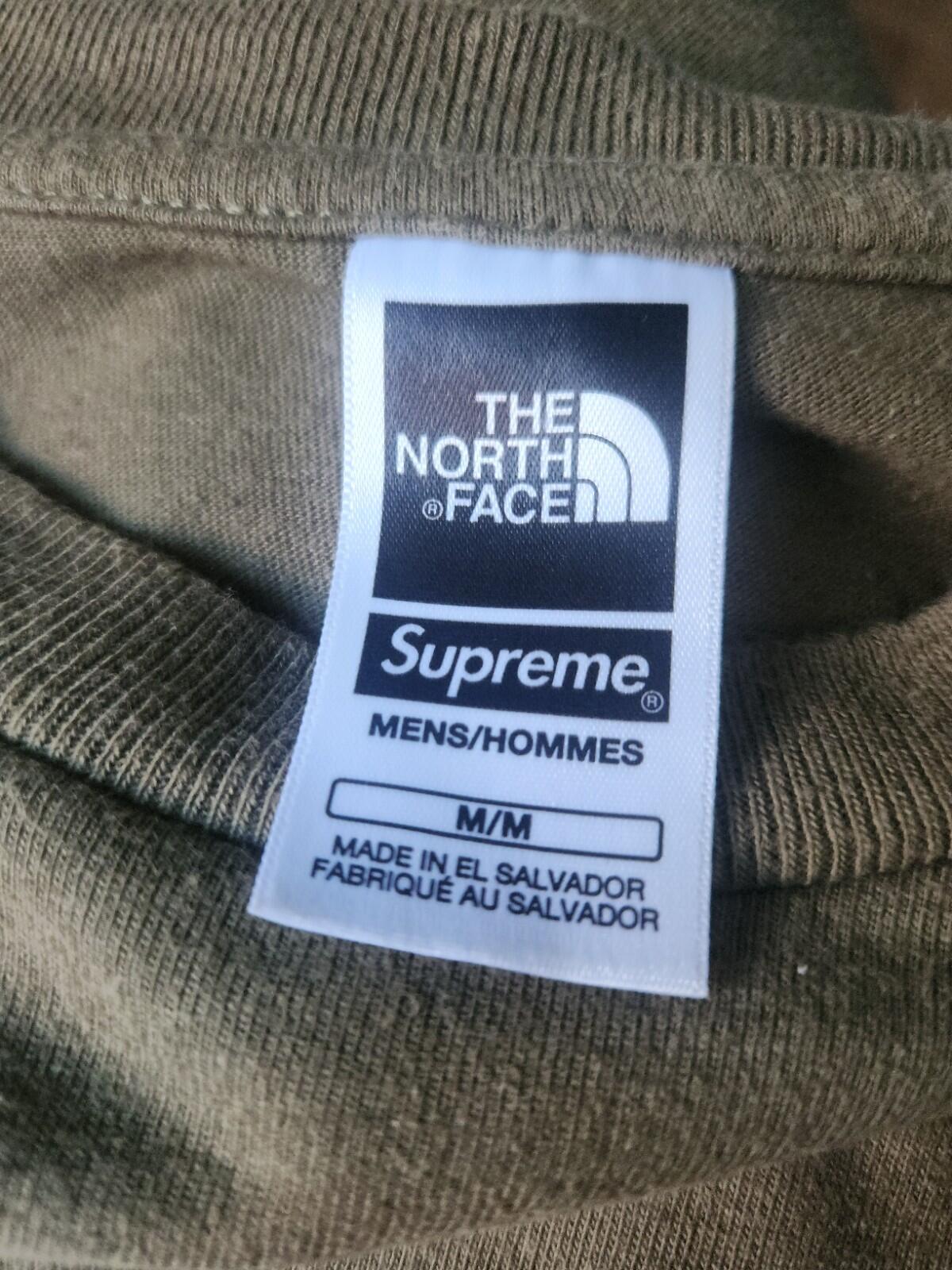 SS23 Supreme x The North Face Printed Pocket Tee Olive Size M